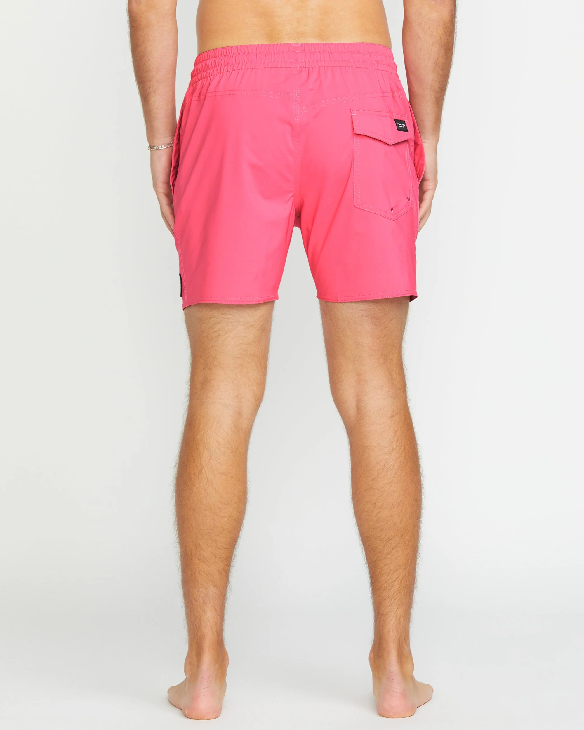 Lido Solid Trunk 16" Boardshorts - NEON PINK - Image 2
