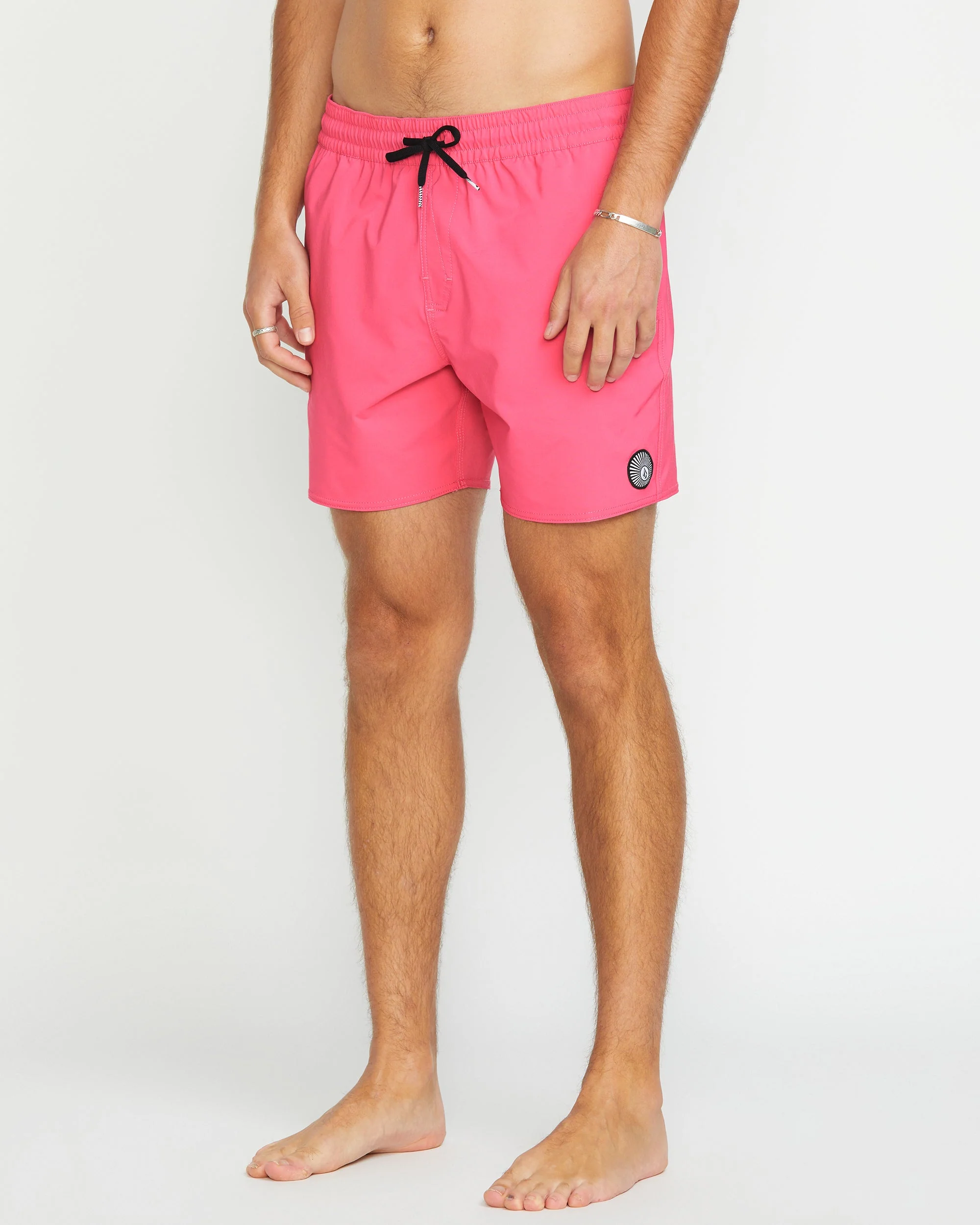 Lido Solid Trunk 16" Boardshorts - NEON PINK - Image 4