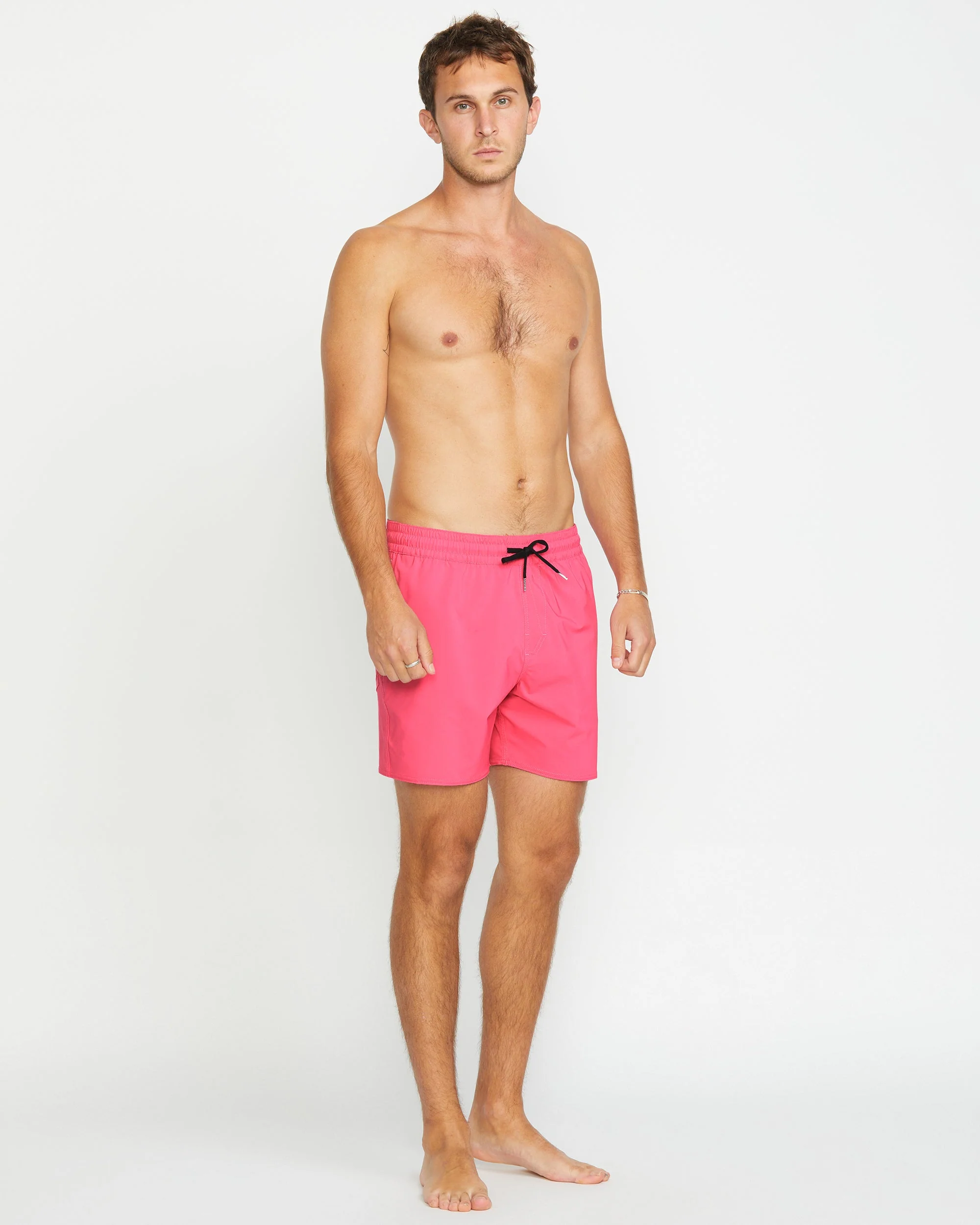 Lido Solid Trunk 16" Boardshorts - NEON PINK - Image 5