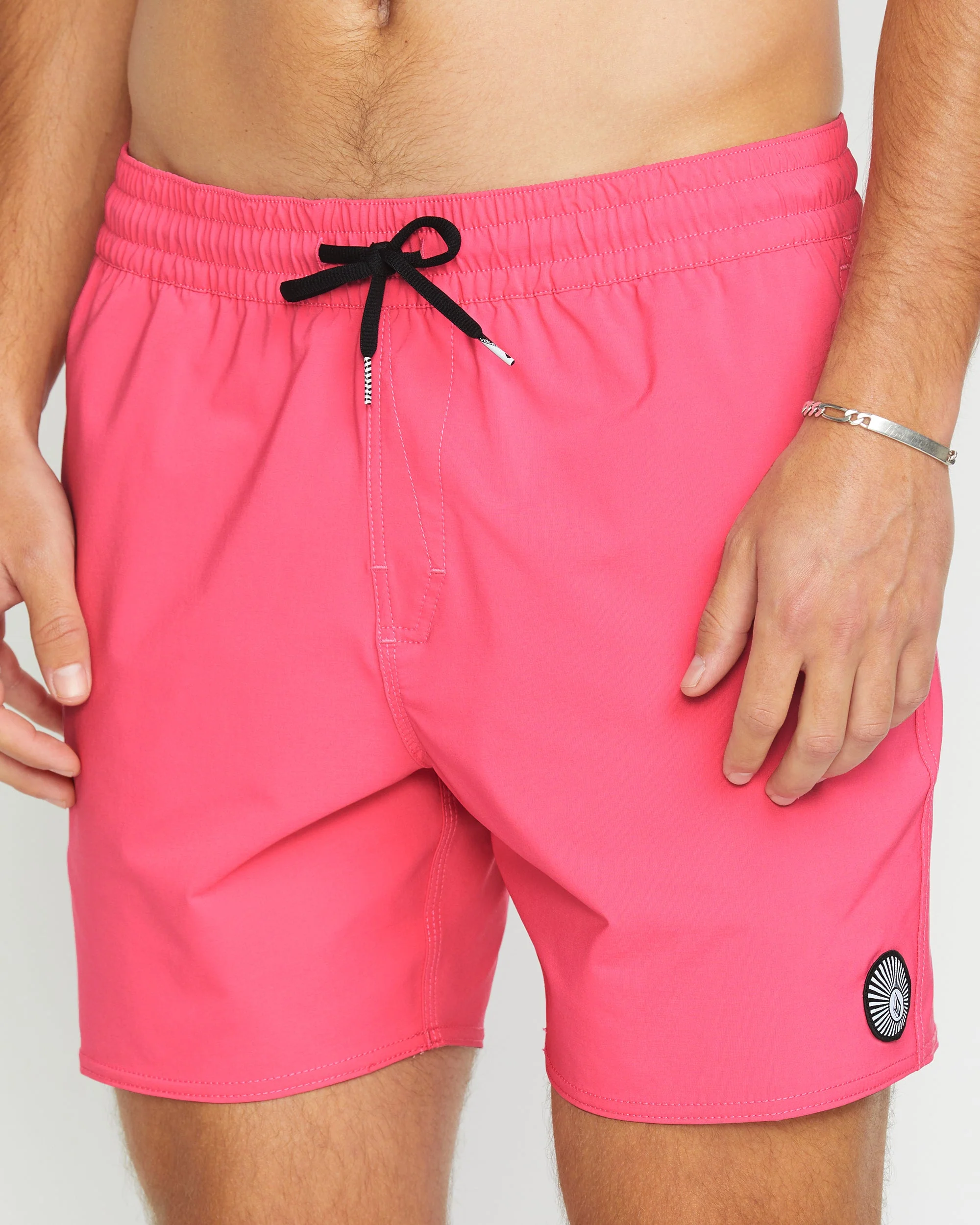 Lido Solid Trunk 16" Boardshorts - NEON PINK - Image 6