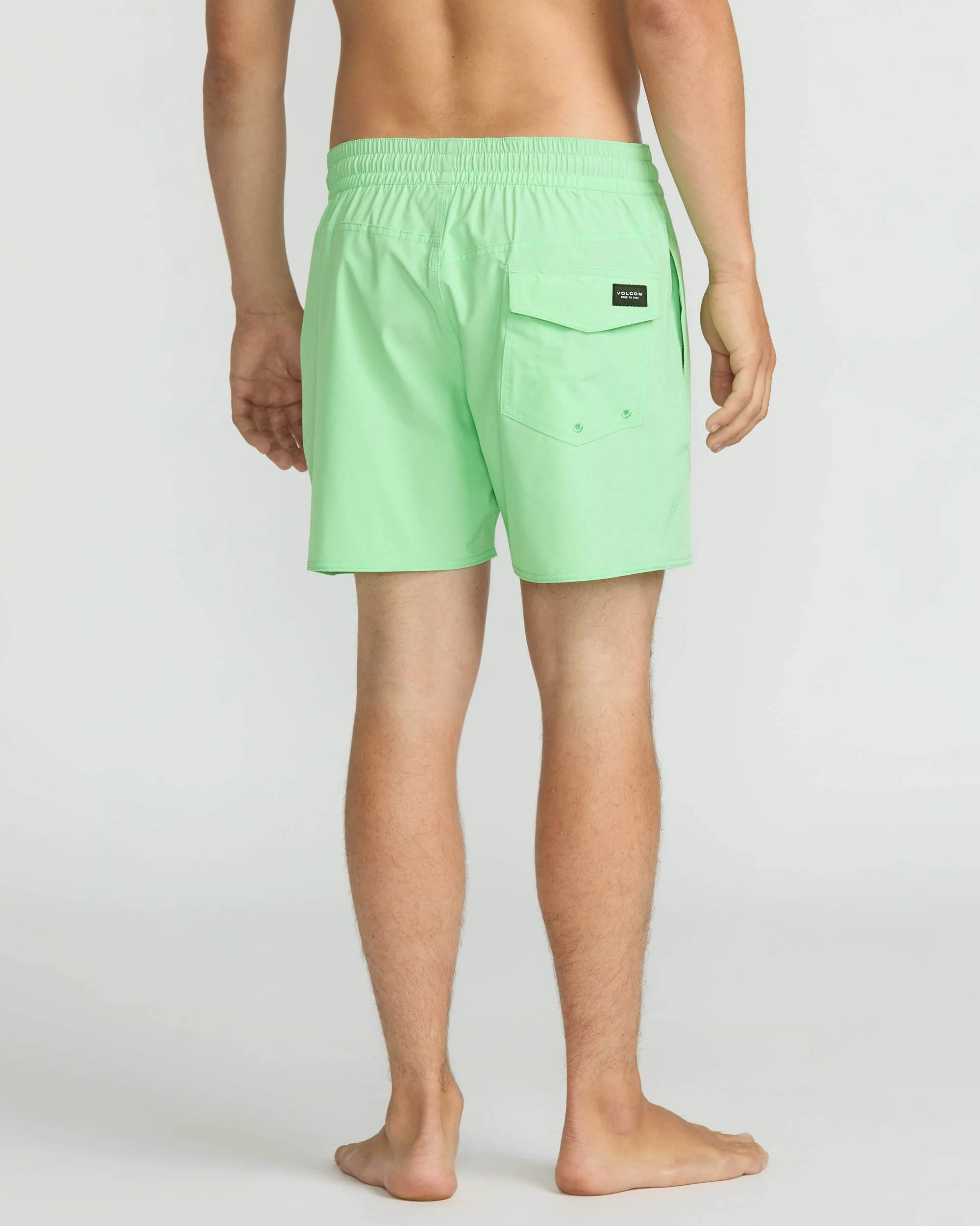 Lido Solid Trunk 16" Boardshorts - Jade Cream - Image 2