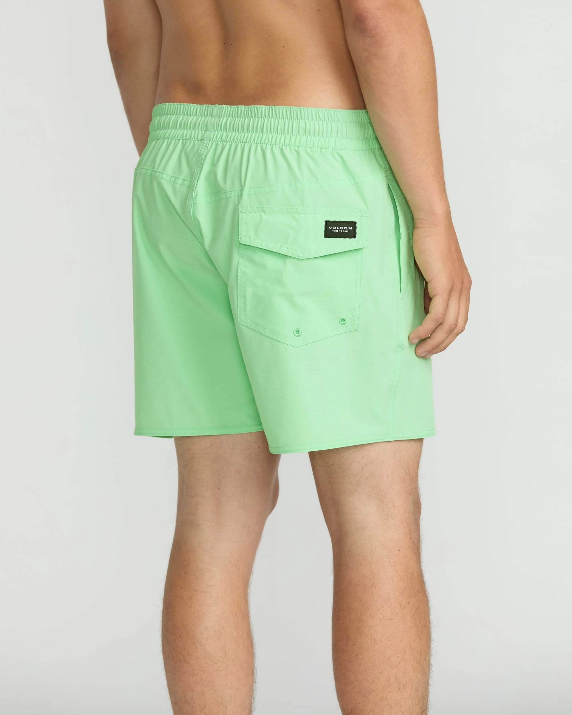 Lido Solid Trunk 16" Boardshorts - Jade Cream - Image 4