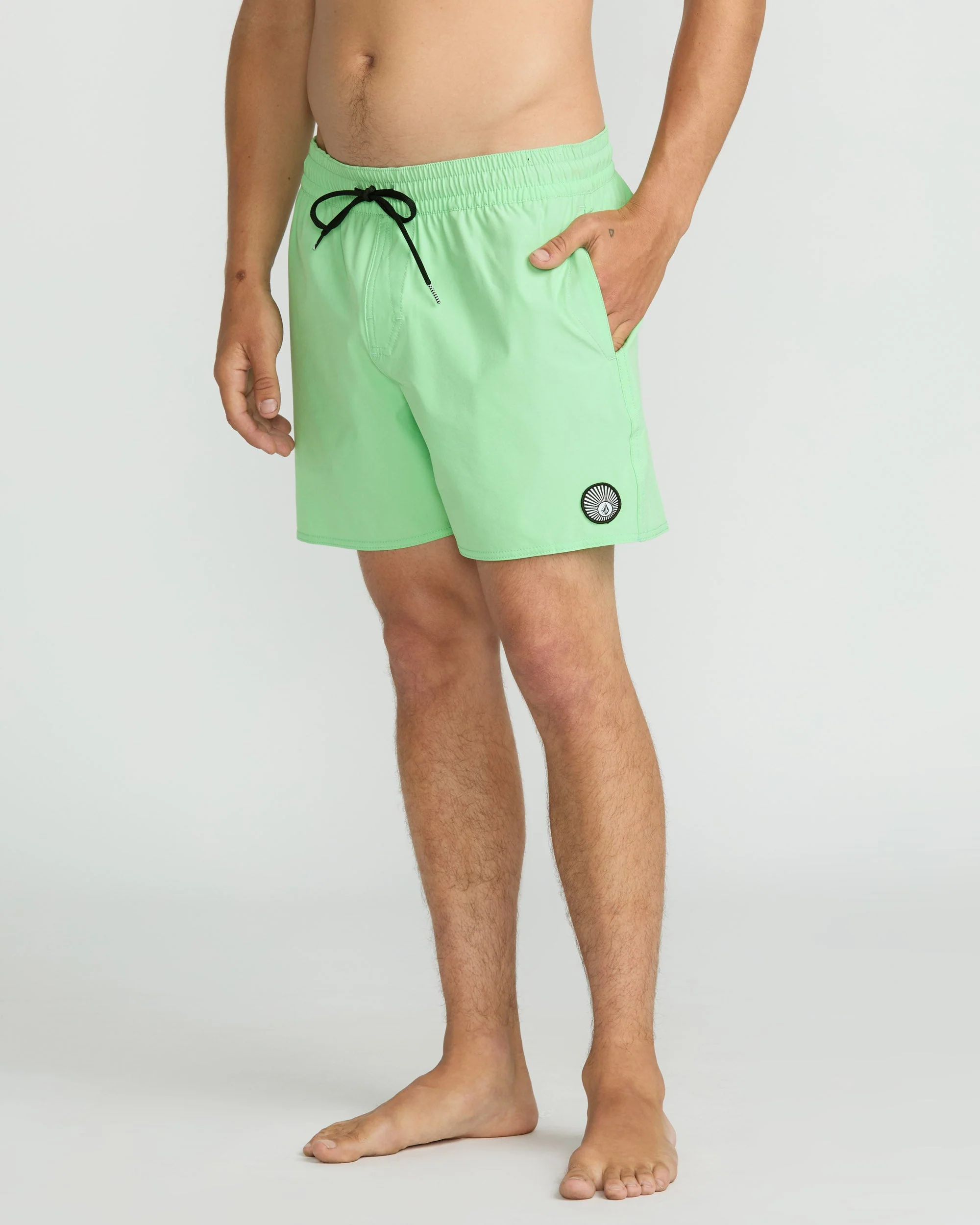 Lido Solid Trunk 16" Boardshorts - Jade Cream - Image 5