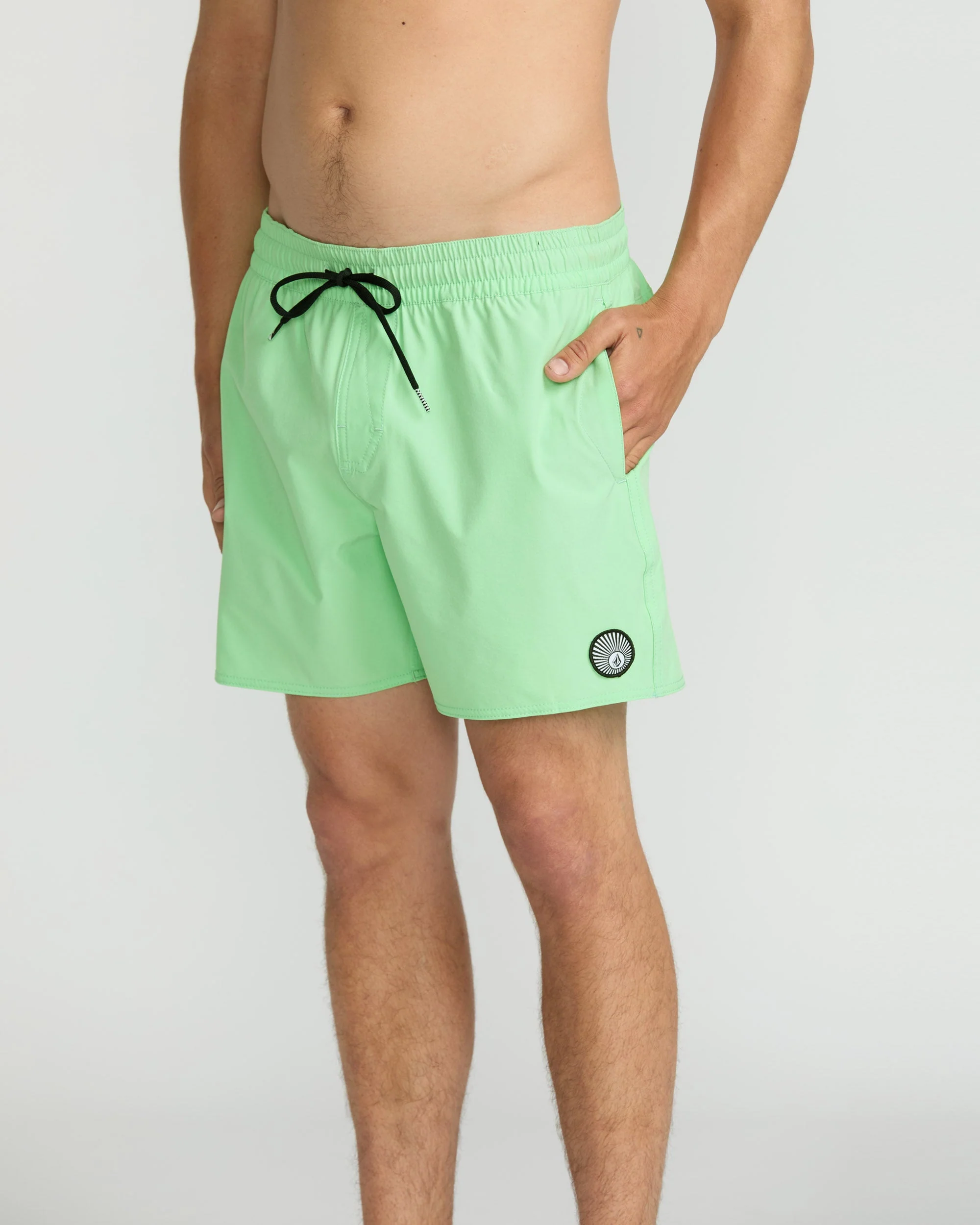 Lido Solid Trunk 16" Boardshorts - Jade Cream - Image 6