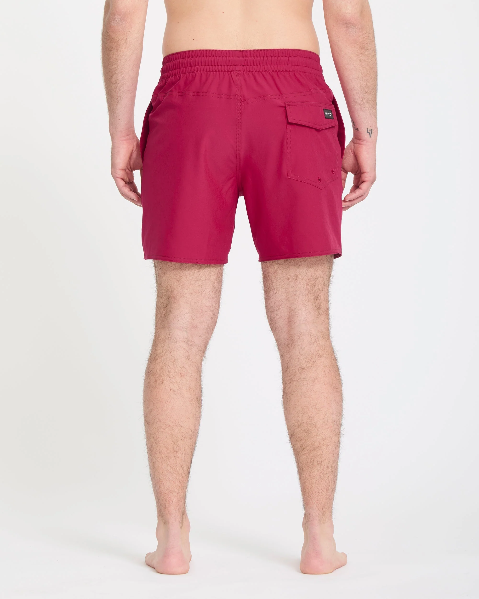 Lido Solid Trunk 16" Boardshorts - Sangria - Image 2