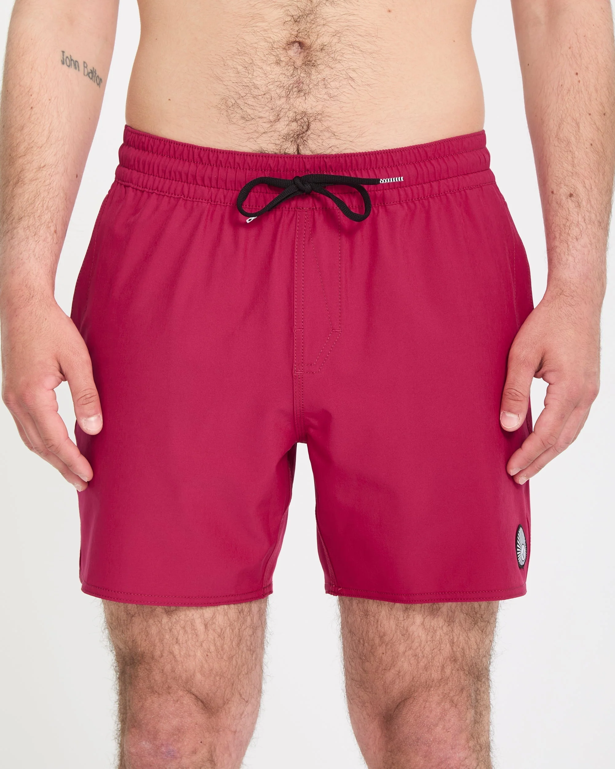 Lido Solid Trunk 16" Boardshorts - Sangria - Image 3