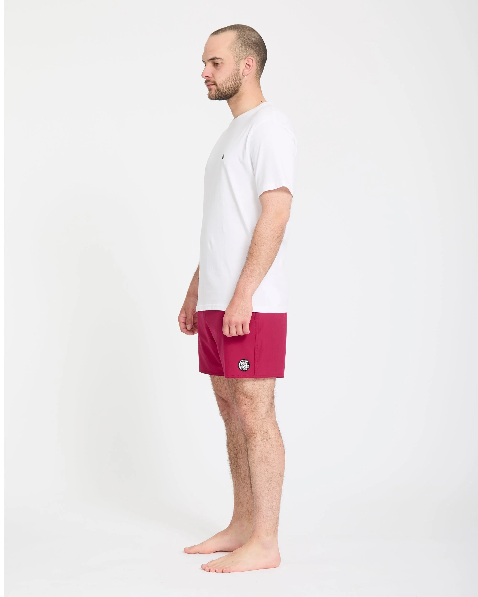 Lido Solid Trunk 16" Boardshorts - Sangria - Image 6