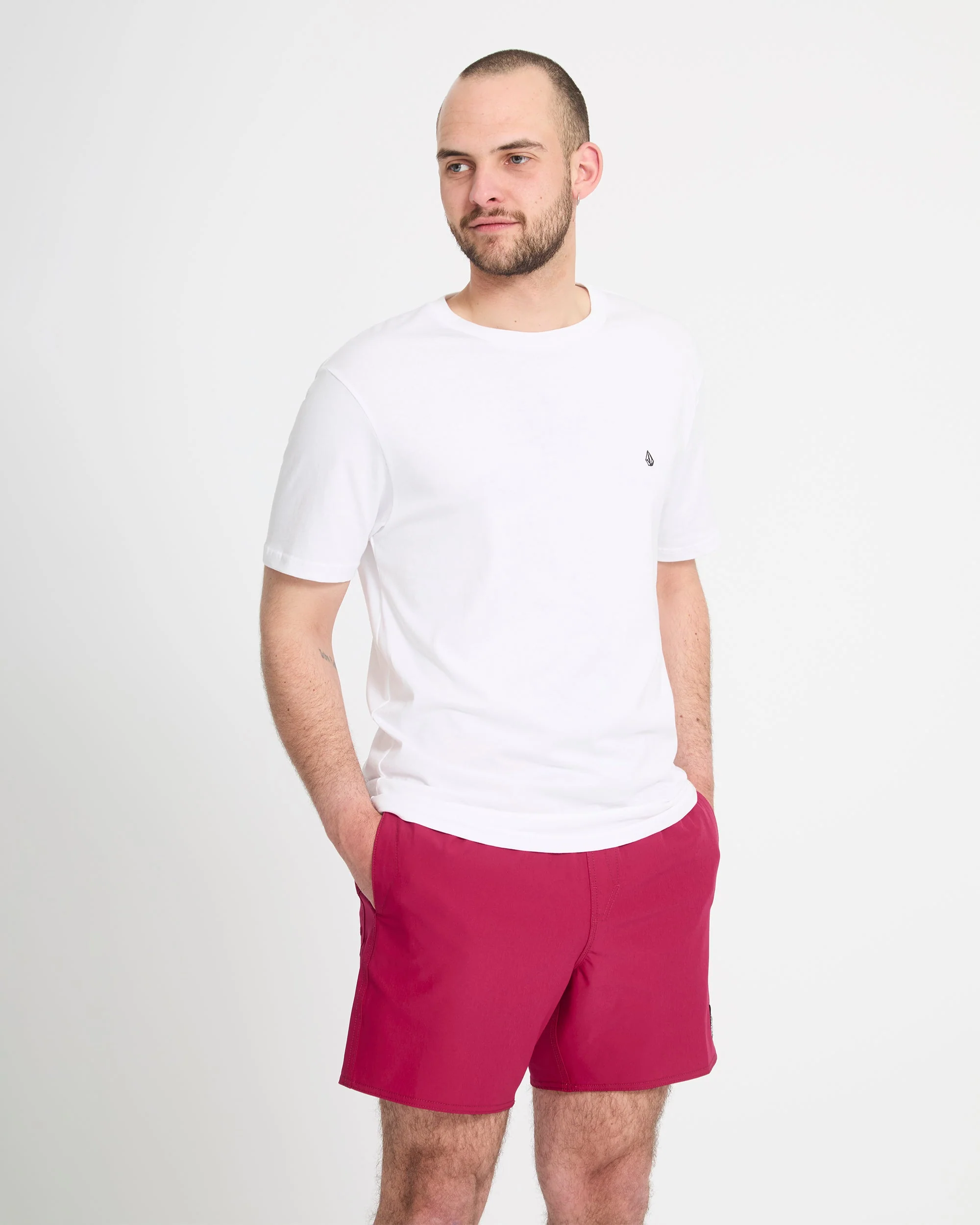 Lido Solid Trunk 16" Boardshorts - Sangria - Image 7