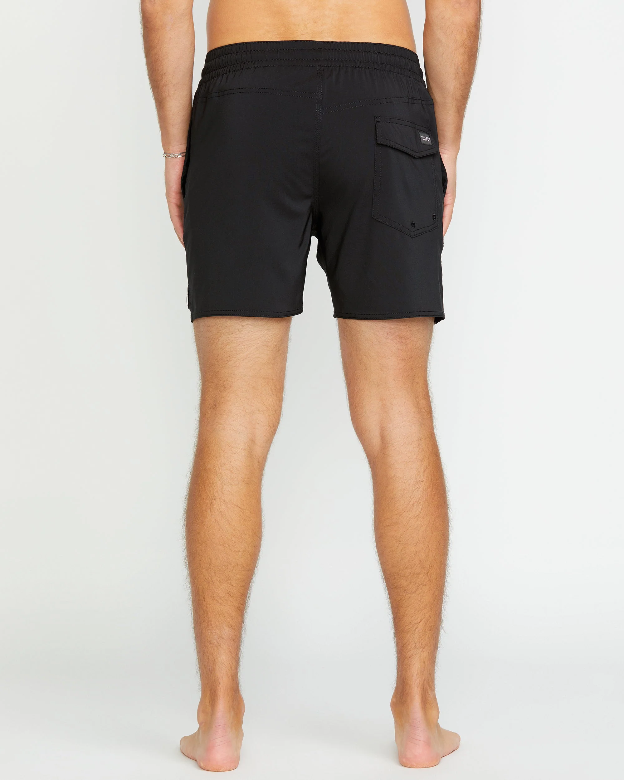 Lido Solid Trunk 16" Boardshorts - Black - Image 2