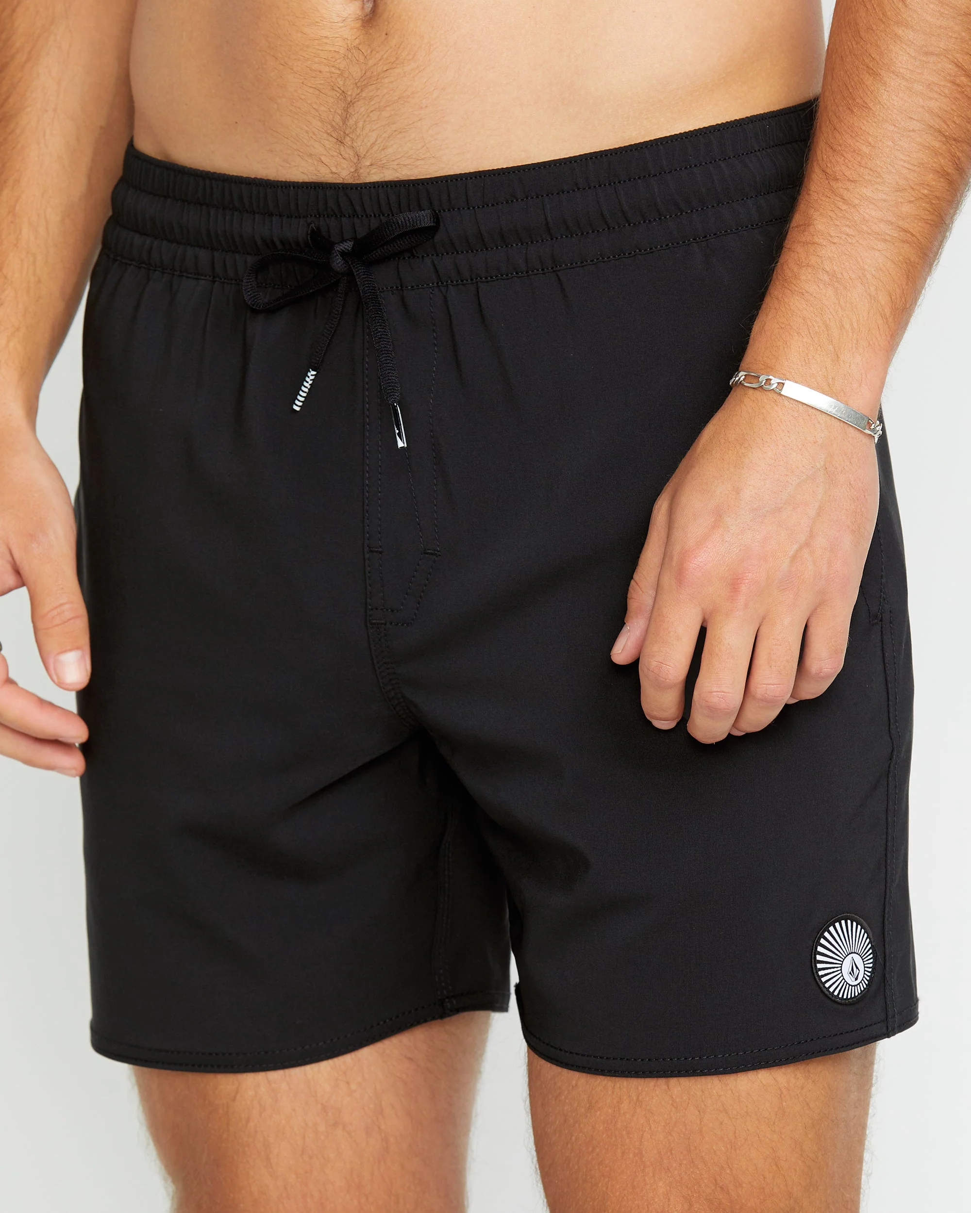Lido Solid Trunk 16" Boardshorts - Black - Image 3