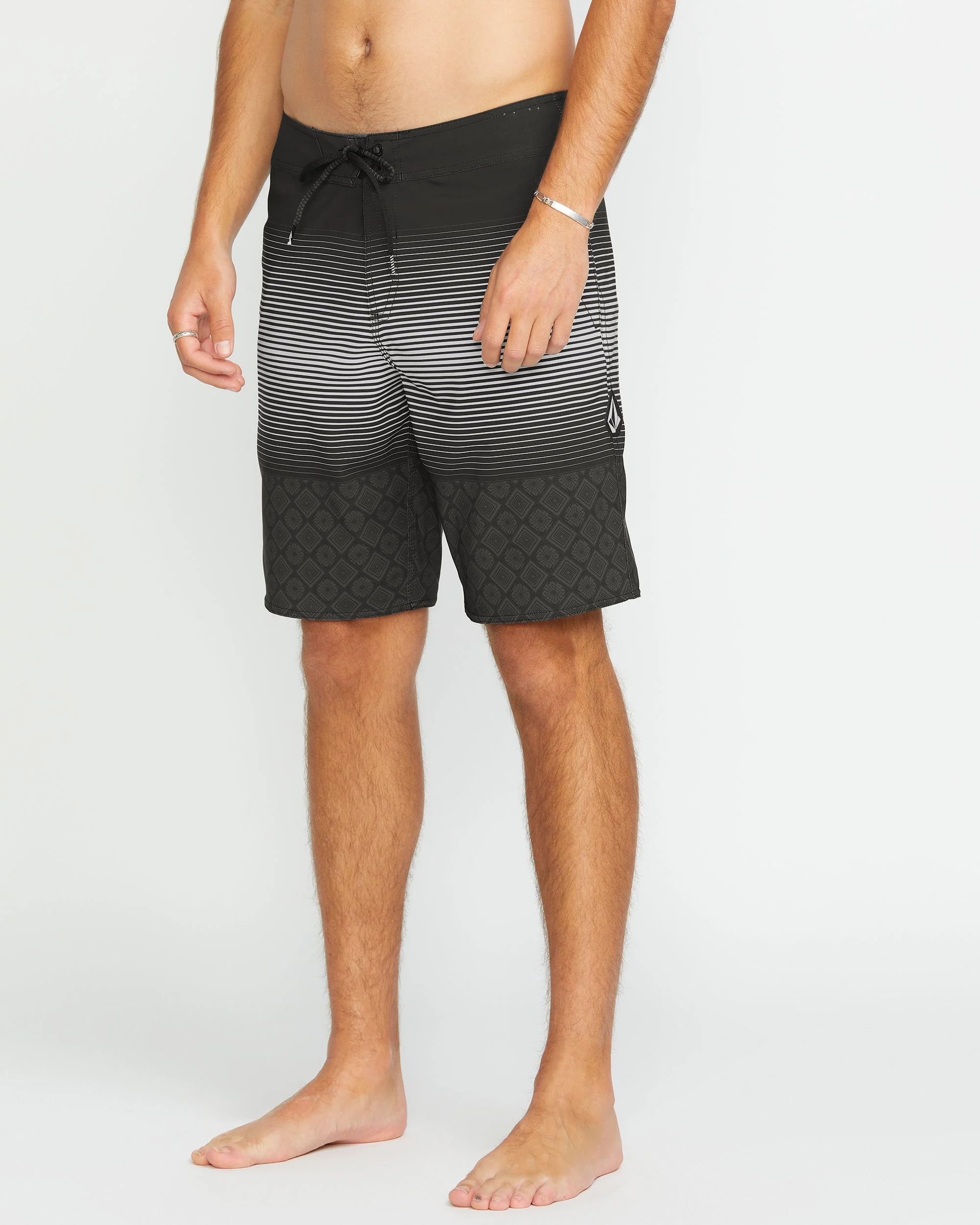 Lido Stripe Mod 20" Boardshorts - BLACK - Image 8