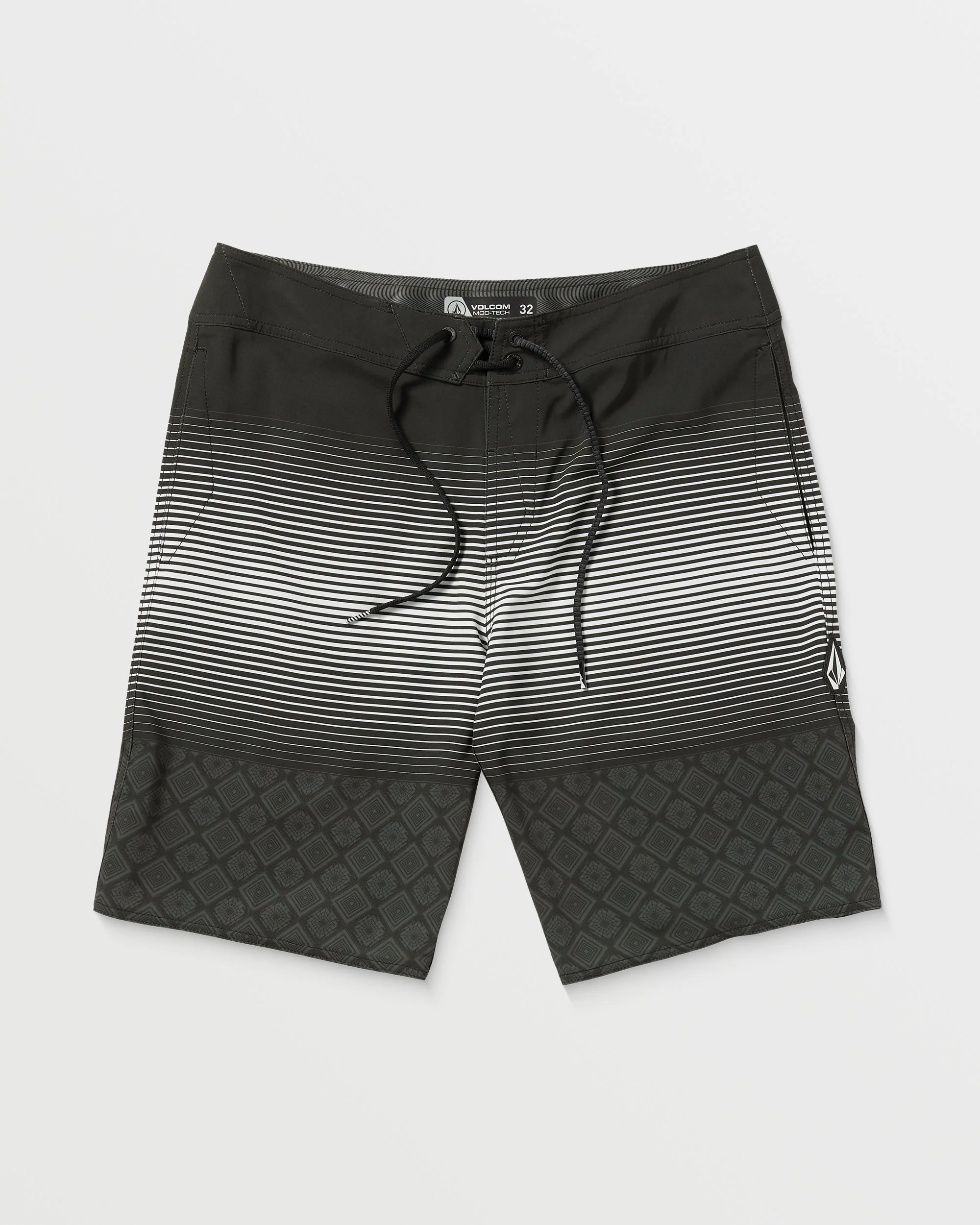 Lido Stripe Mod 20" Boardshorts - BLACK - Image 9