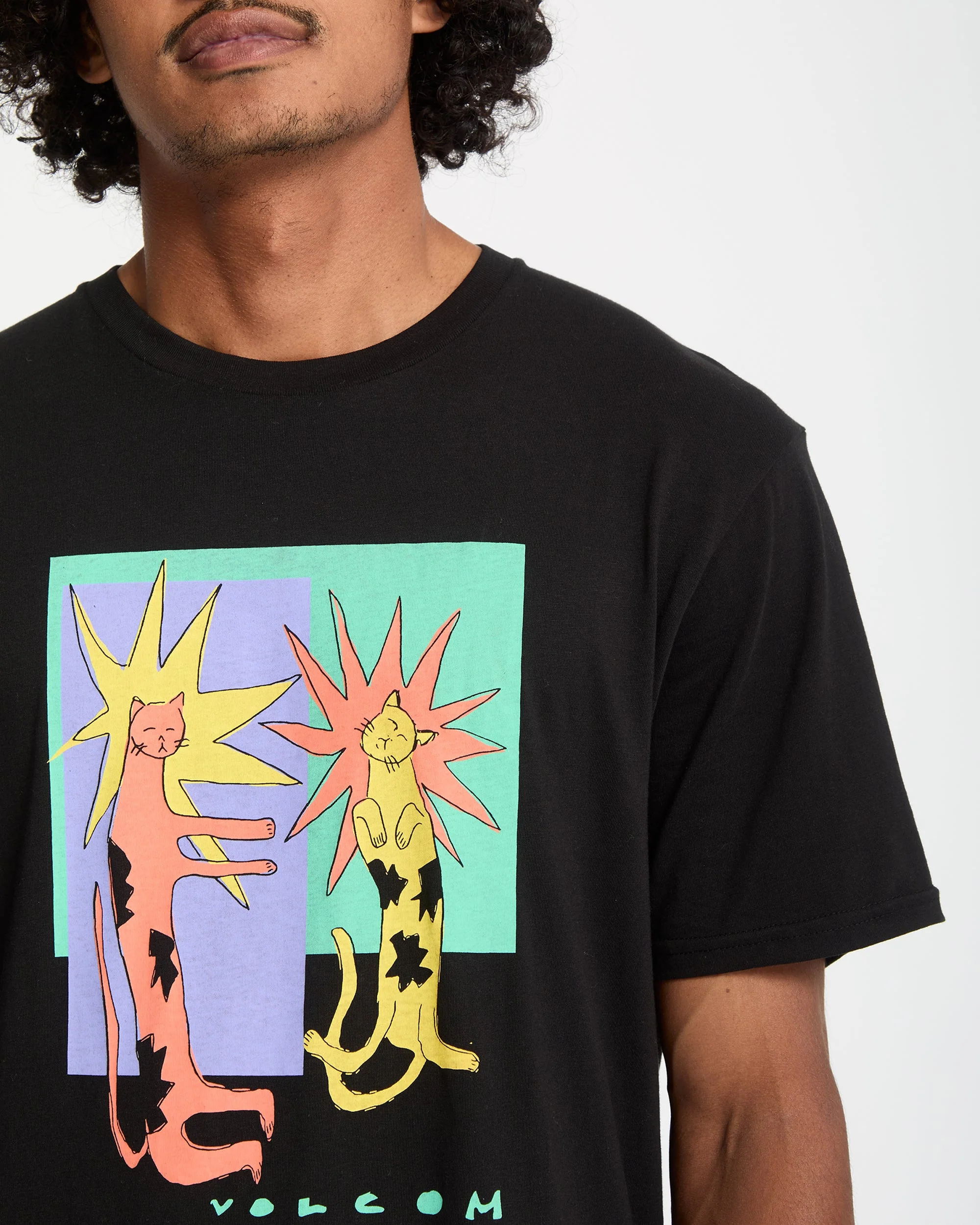 Longo Cats T-Shirt - Black - Image 3