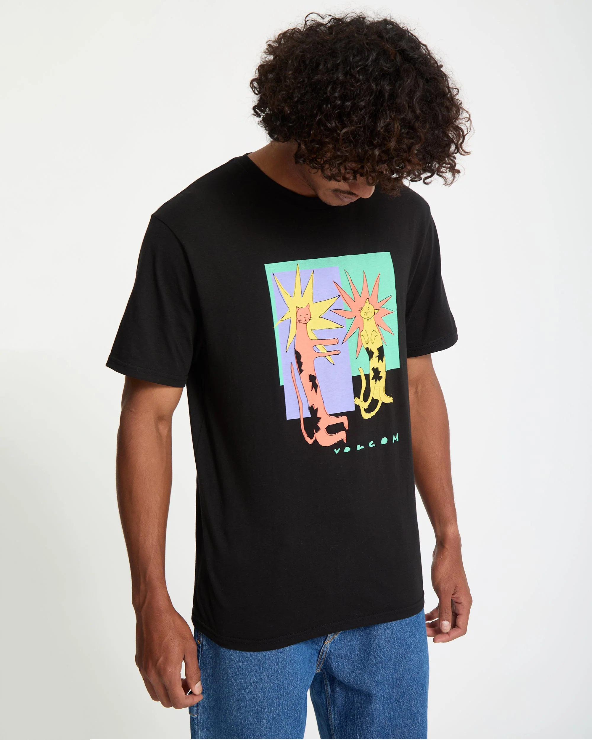 Longo Cats T-Shirt - Black - Image 6