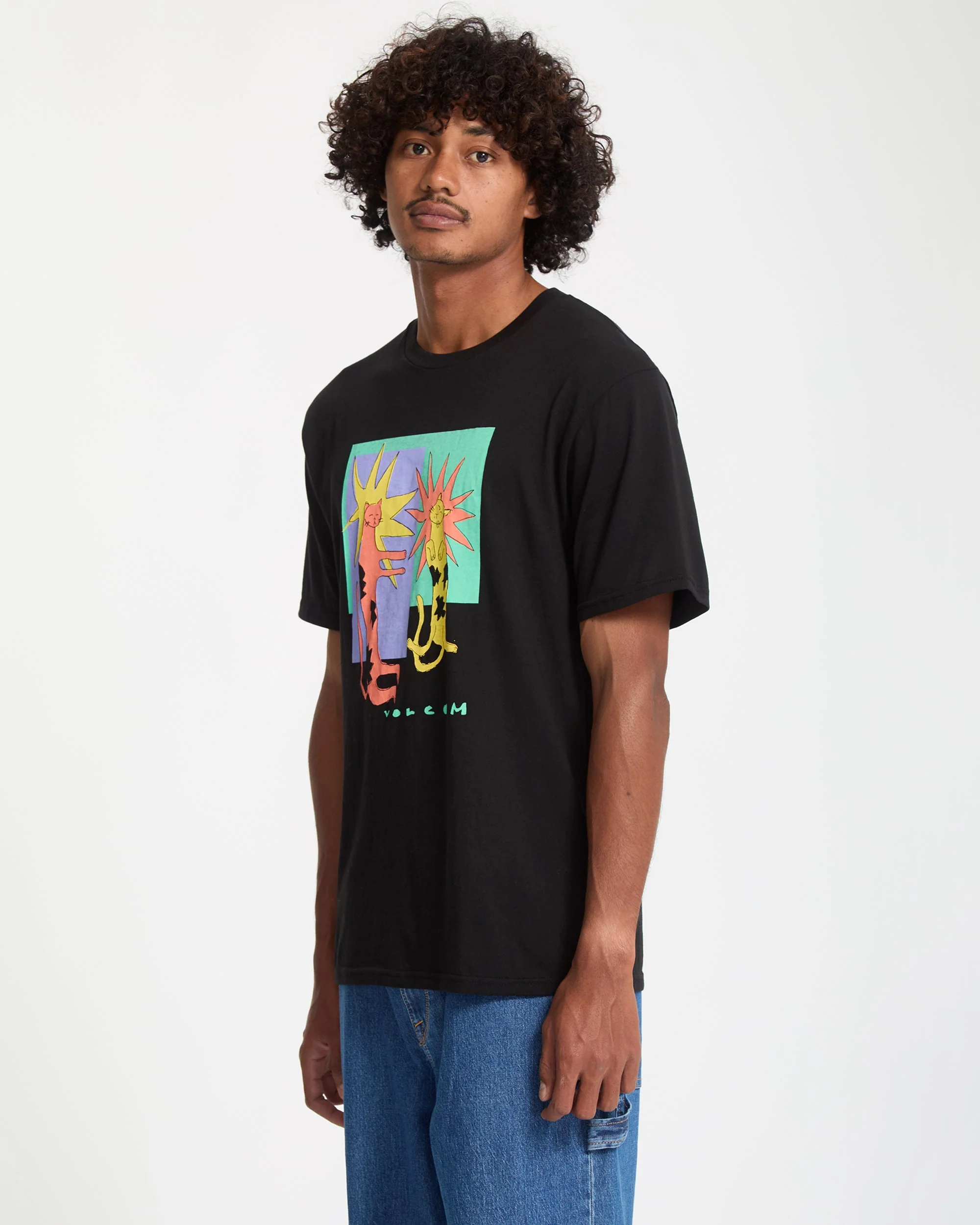 Longo Cats T-Shirt - Black - Image 8