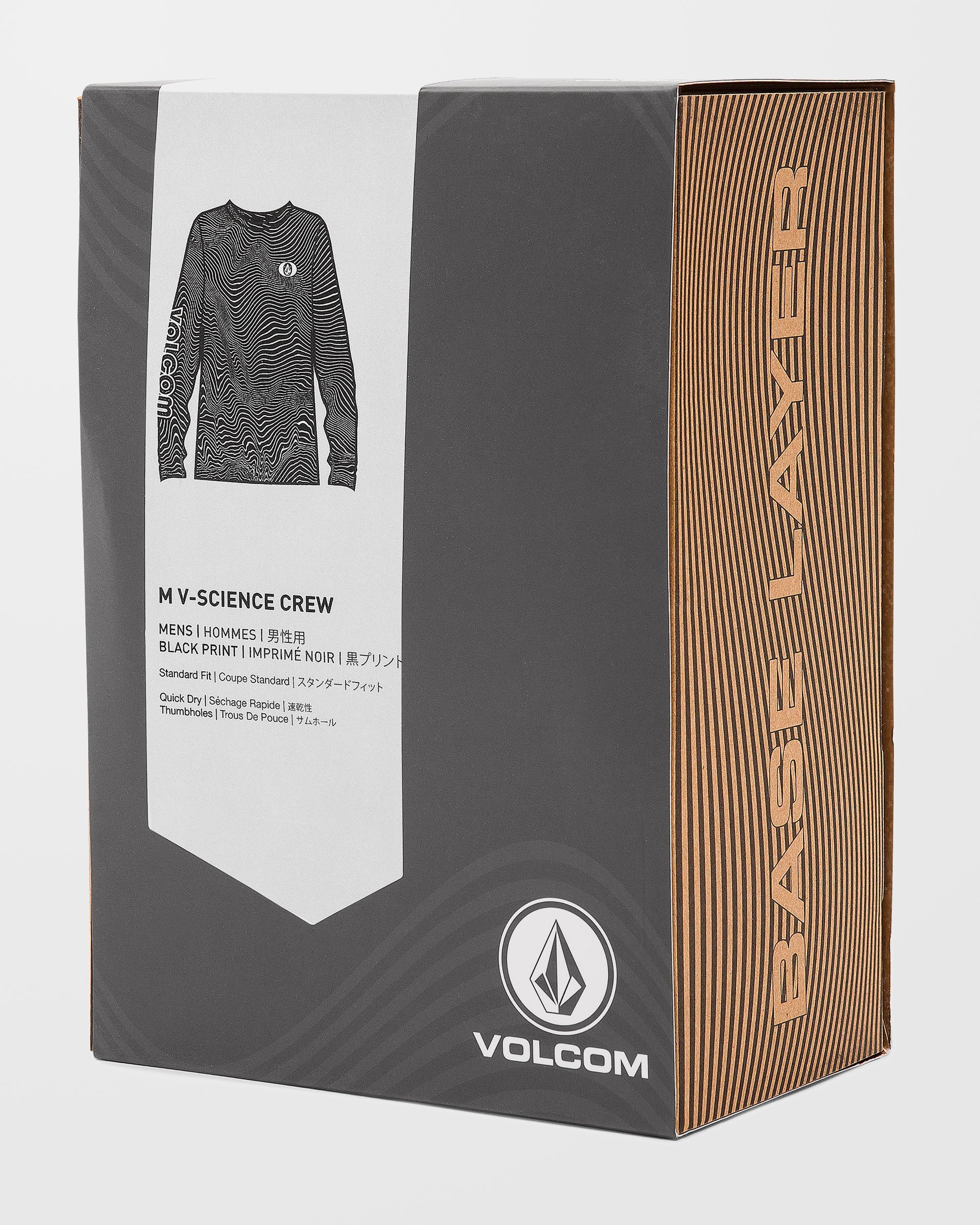M V-Science Base Layer Langarmshirt - Black Print - Image 3
