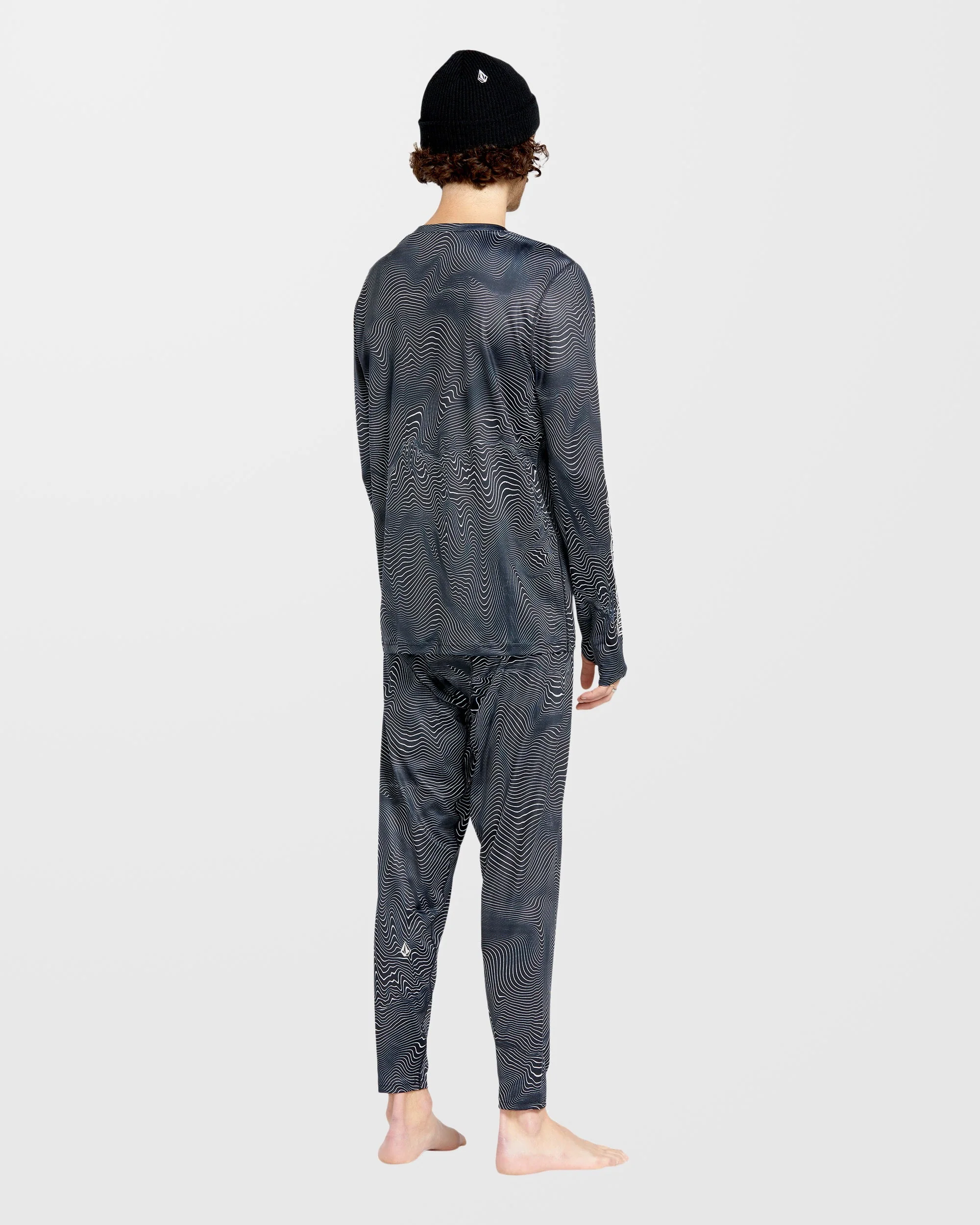 M V-Science Base Layer Langarmshirt - Black Print - Image 5