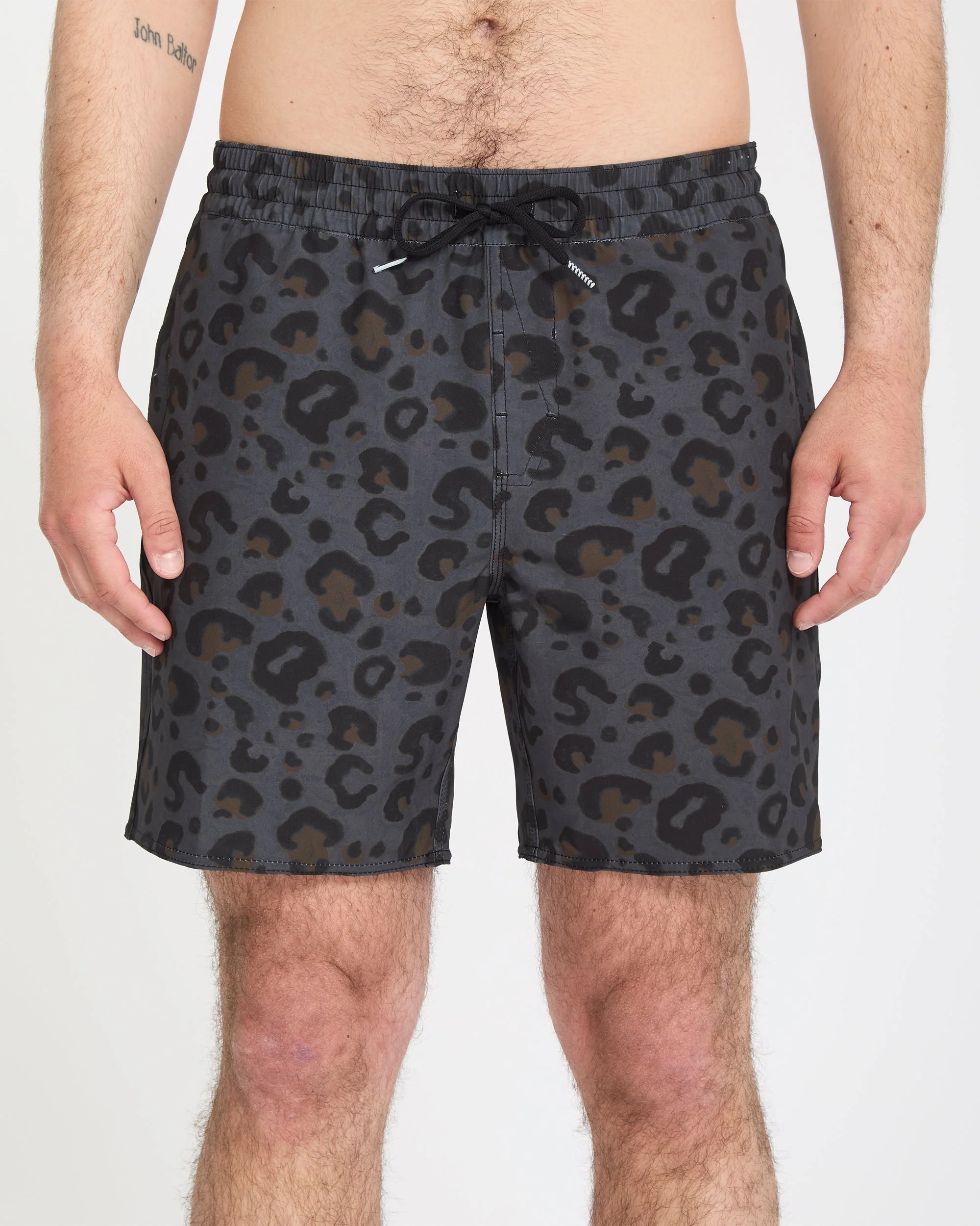Melange Trunk 17" Boardshorts - Asphalt Black - Image 3