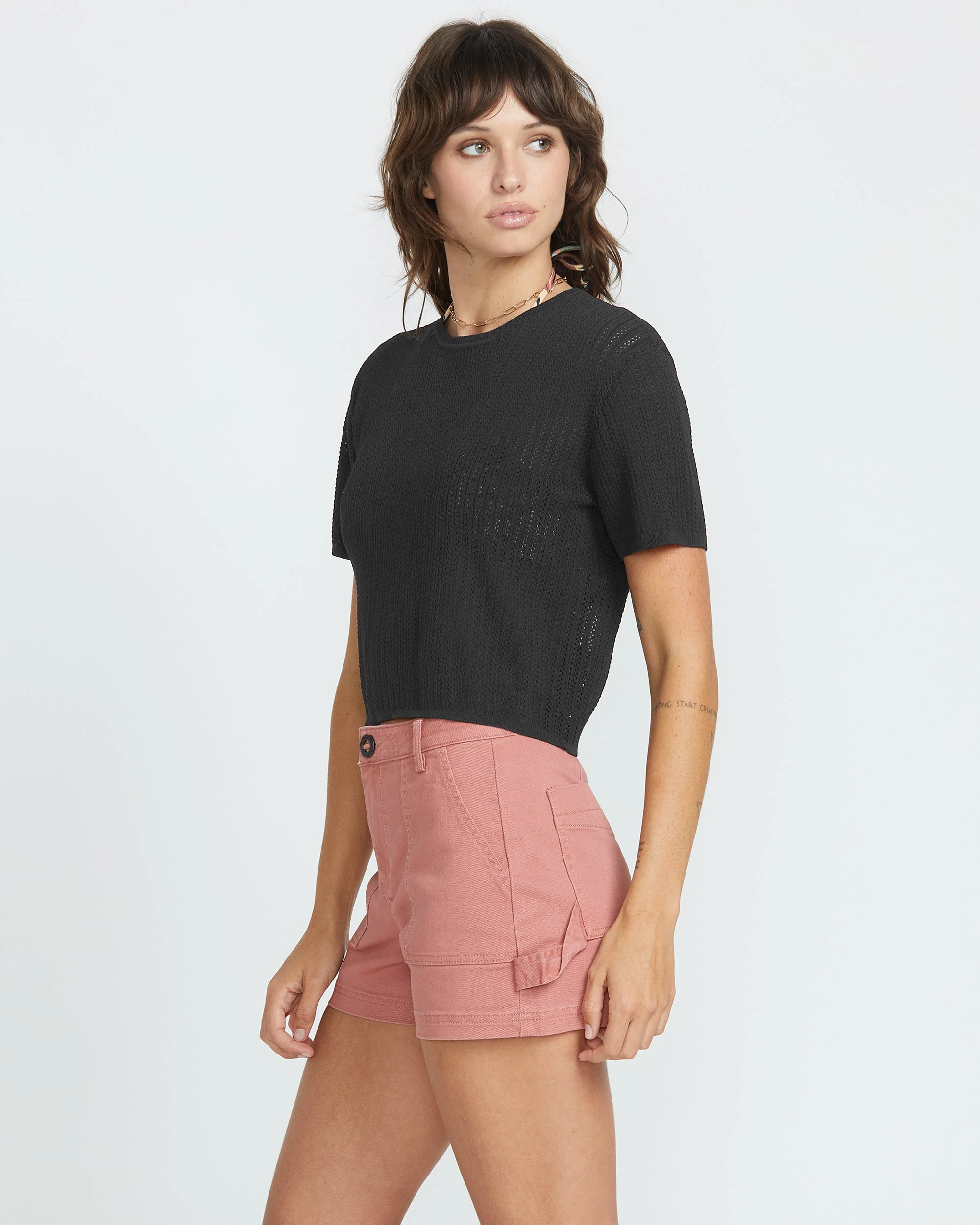Meshy Beach T-Shirt - Black - Image 5