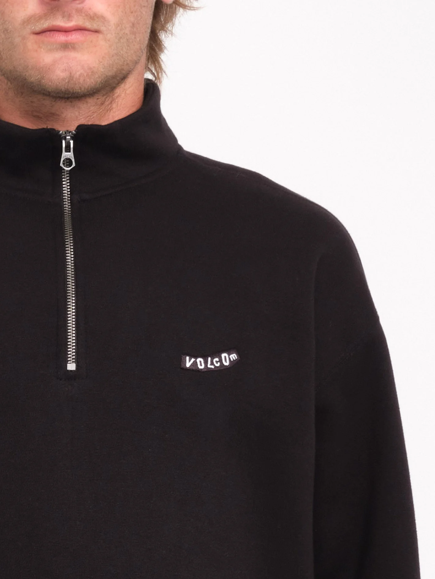 Mocklov 1/2 Zip Sweatshirt - Black - Image 4