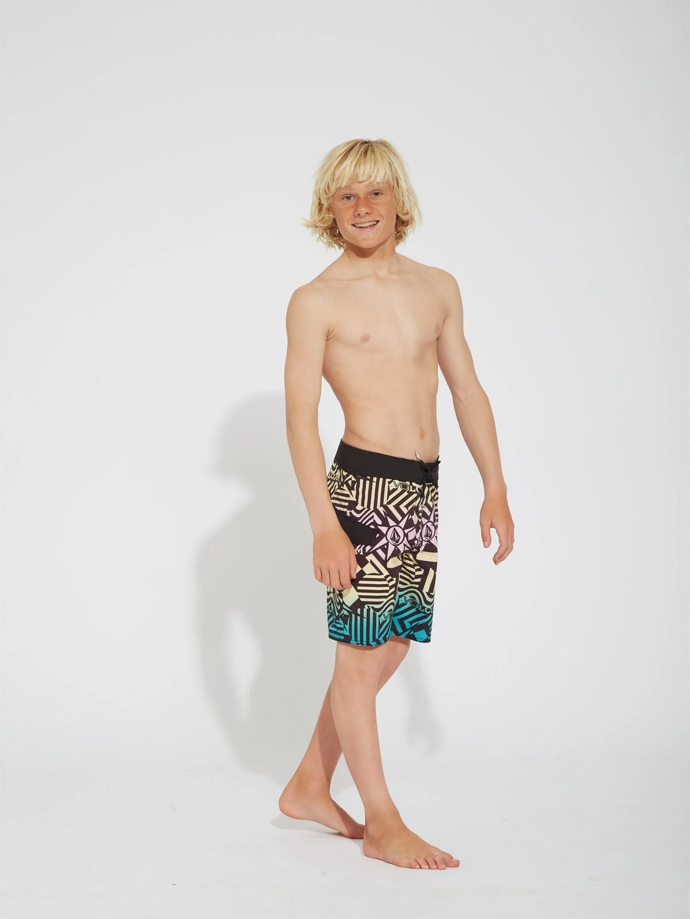 Mod Ringer 16" Badeshorts - BLACK - (KINDER) - Image 4