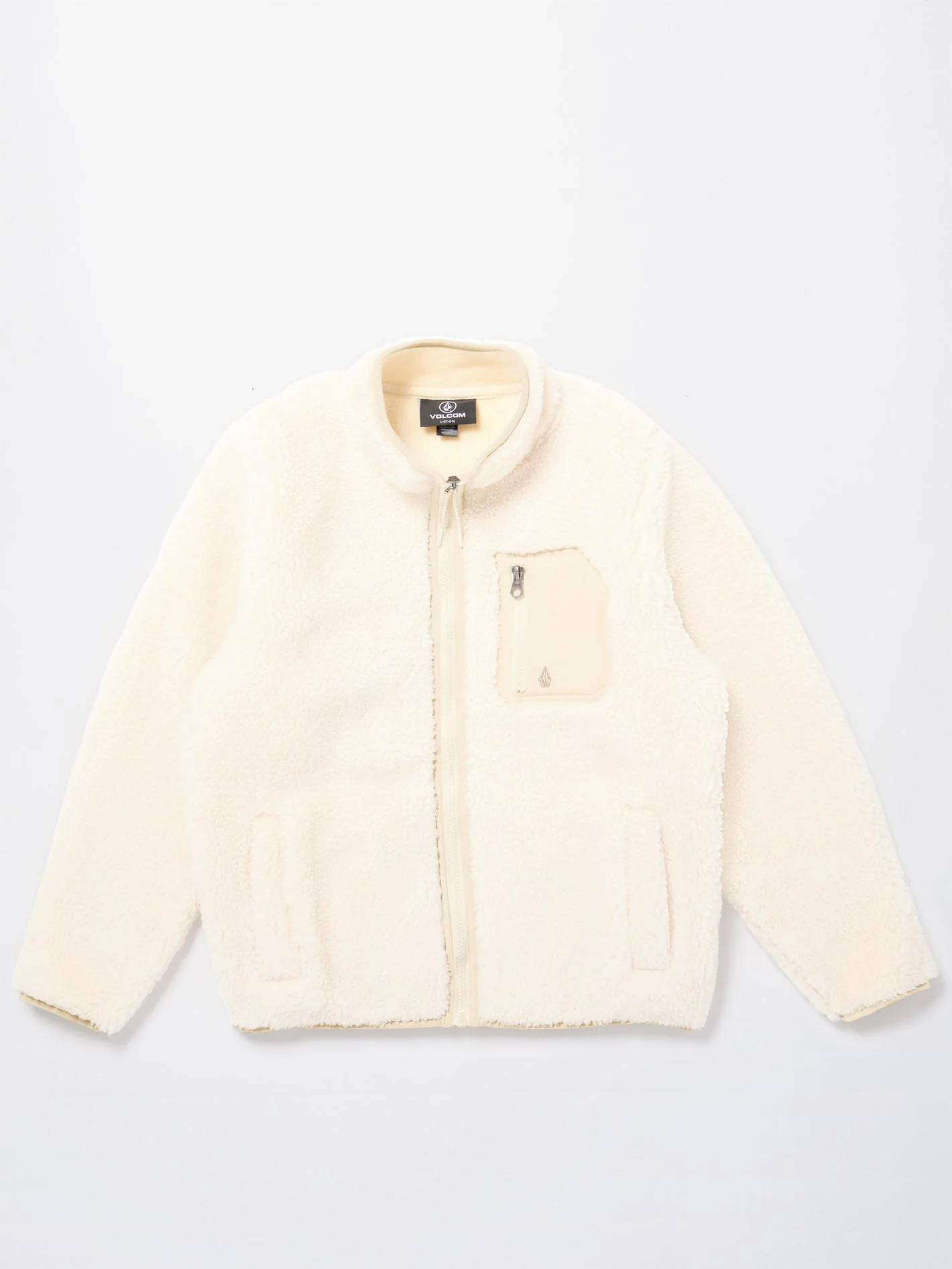Muzzer Fuzzar Zip Sherpa Sweatshirt - DIRTY WHITE - (KINDER) - Image 3