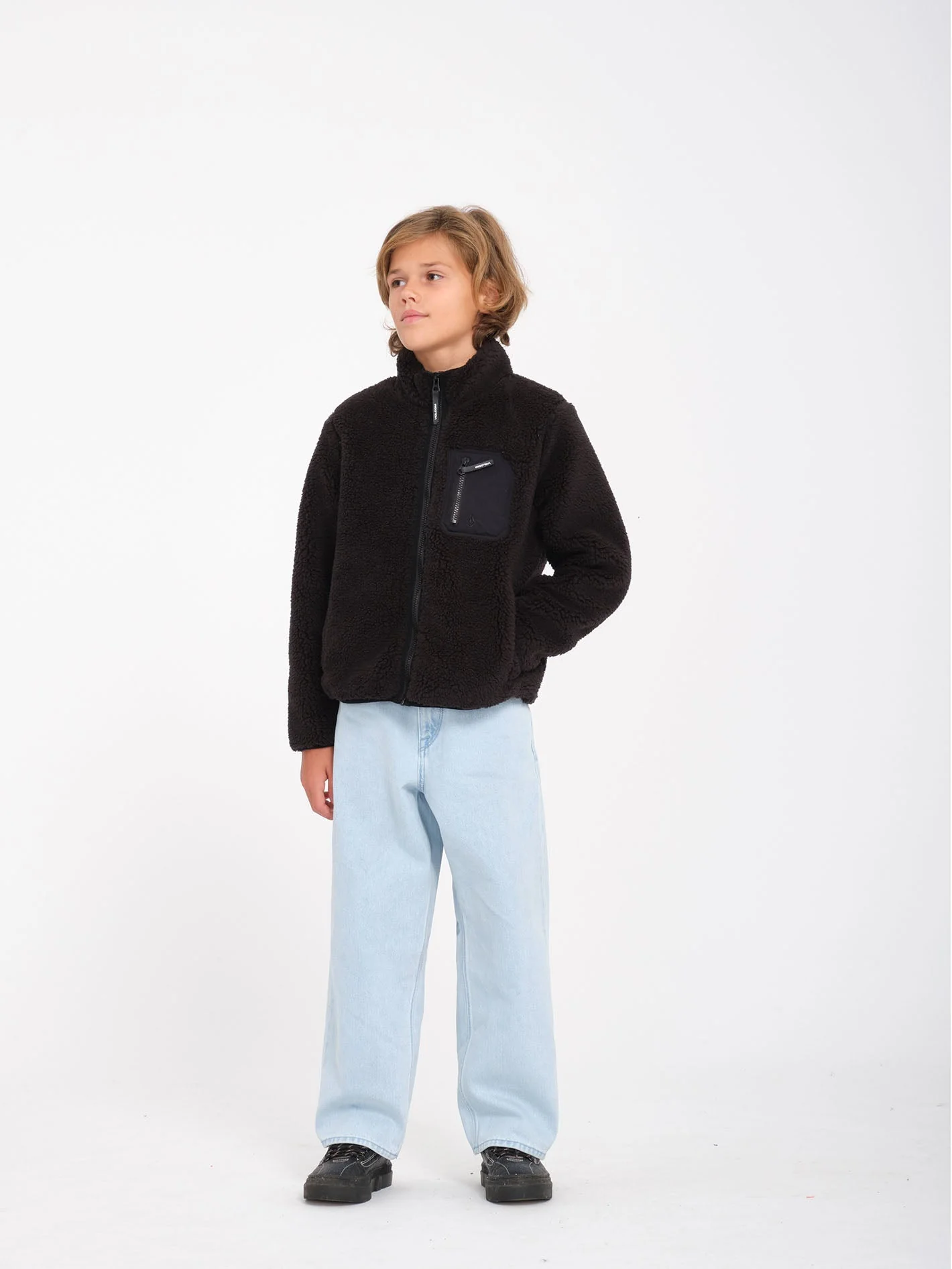 Muzzer Fuzzar Zip Sweatshirt- Black - (KINDER) - Image 3