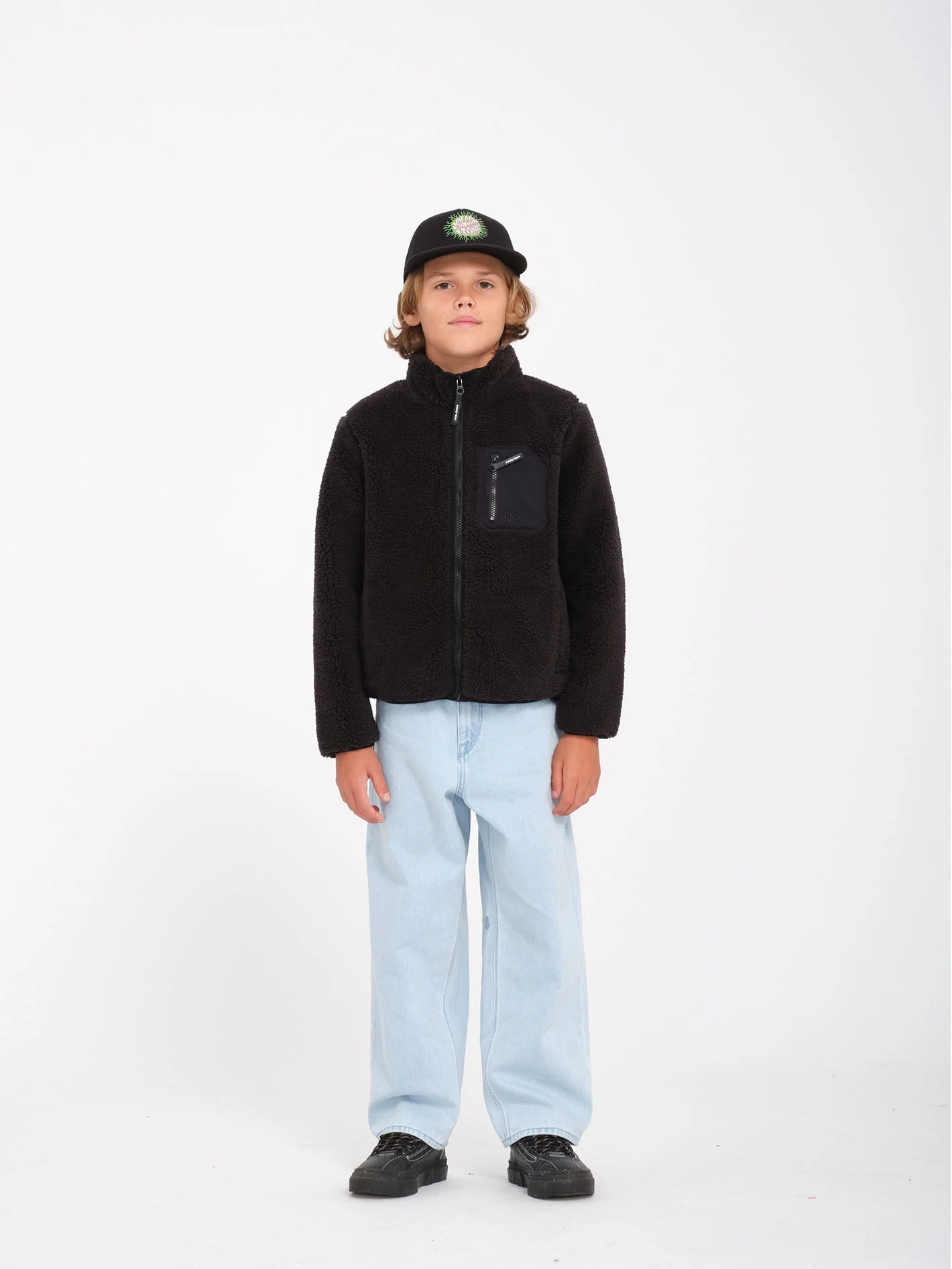 Muzzer Fuzzar Zip Sweatshirt- Black - (KINDER) - Image 5