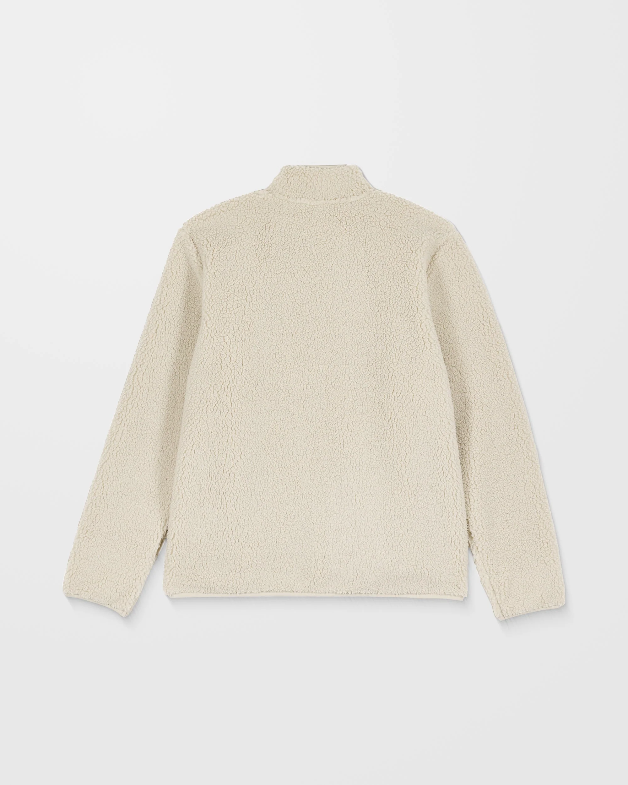 Muzzer Fuzzar Zip-Sherpa-Sweatshirt - Stone - Image 10