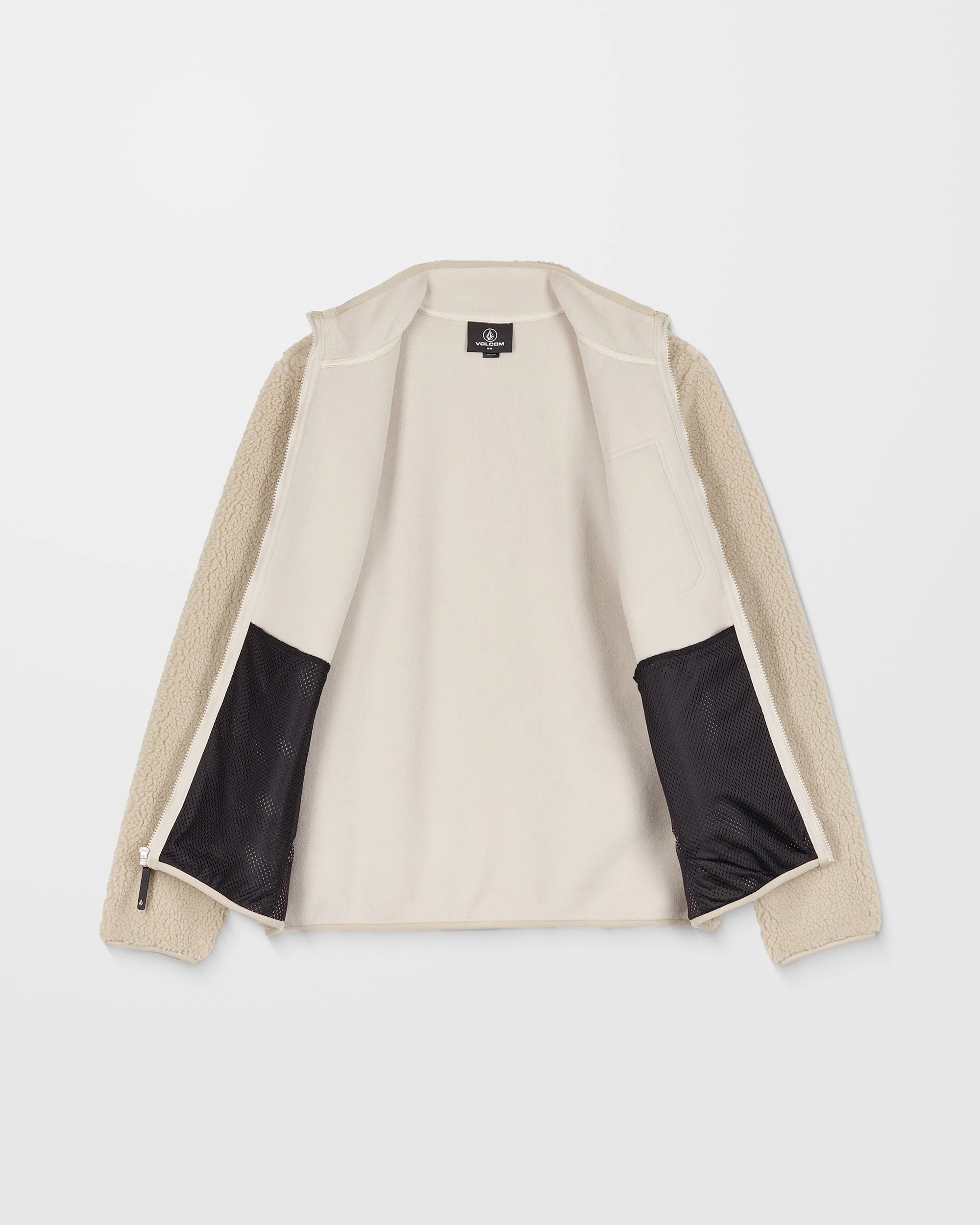 Muzzer Fuzzar Zip-Sherpa-Sweatshirt - Stone - Image 11