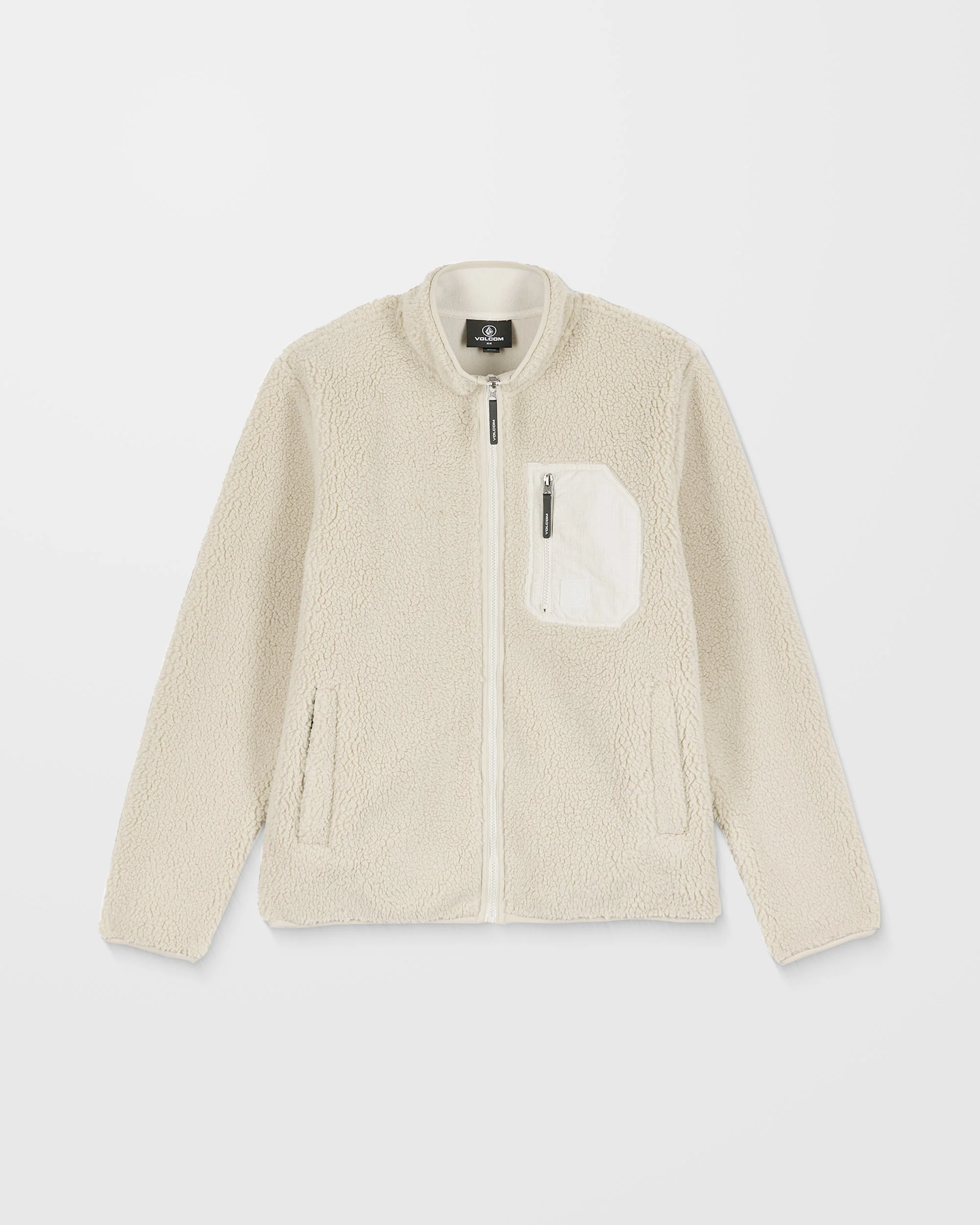 Muzzer Fuzzar Zip-Sherpa-Sweatshirt - Stone - Image 9