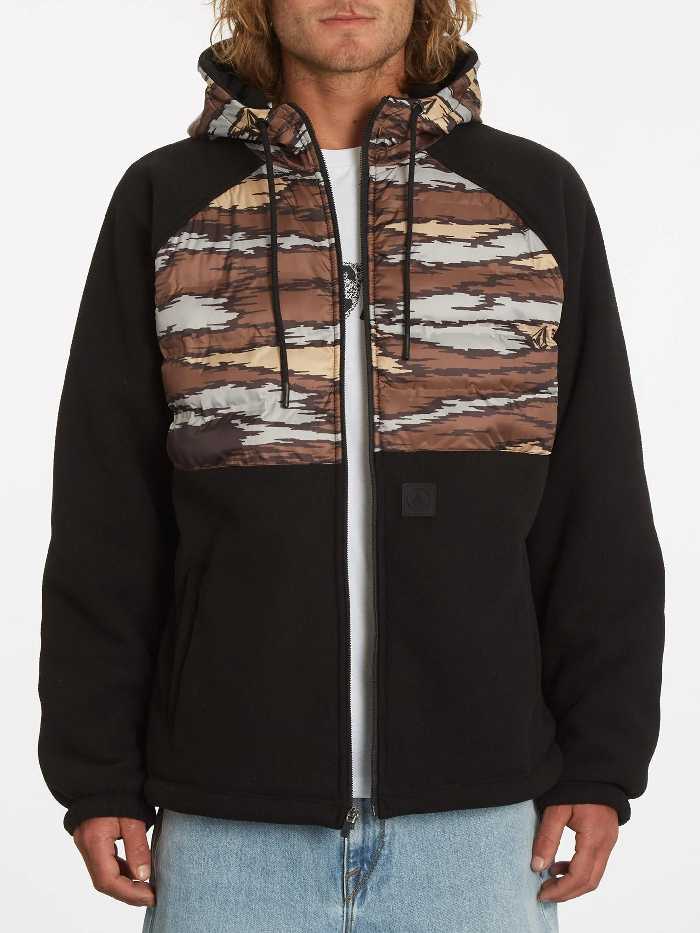 Muzzer Tripper Zip Hoodie - BARK BROWN - Image 3