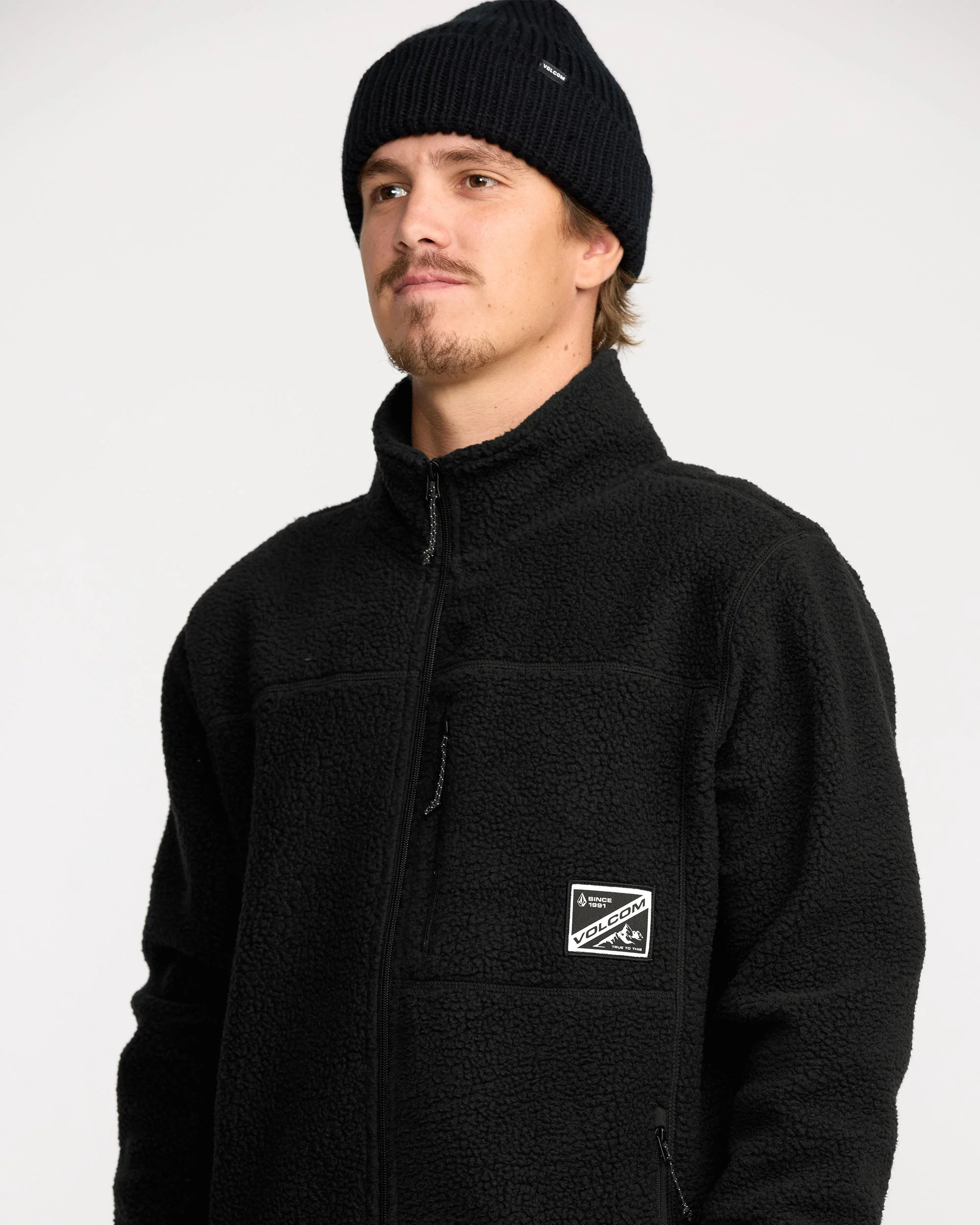 Nelson Sherpa Full Zip Jacke - Black - Image 6