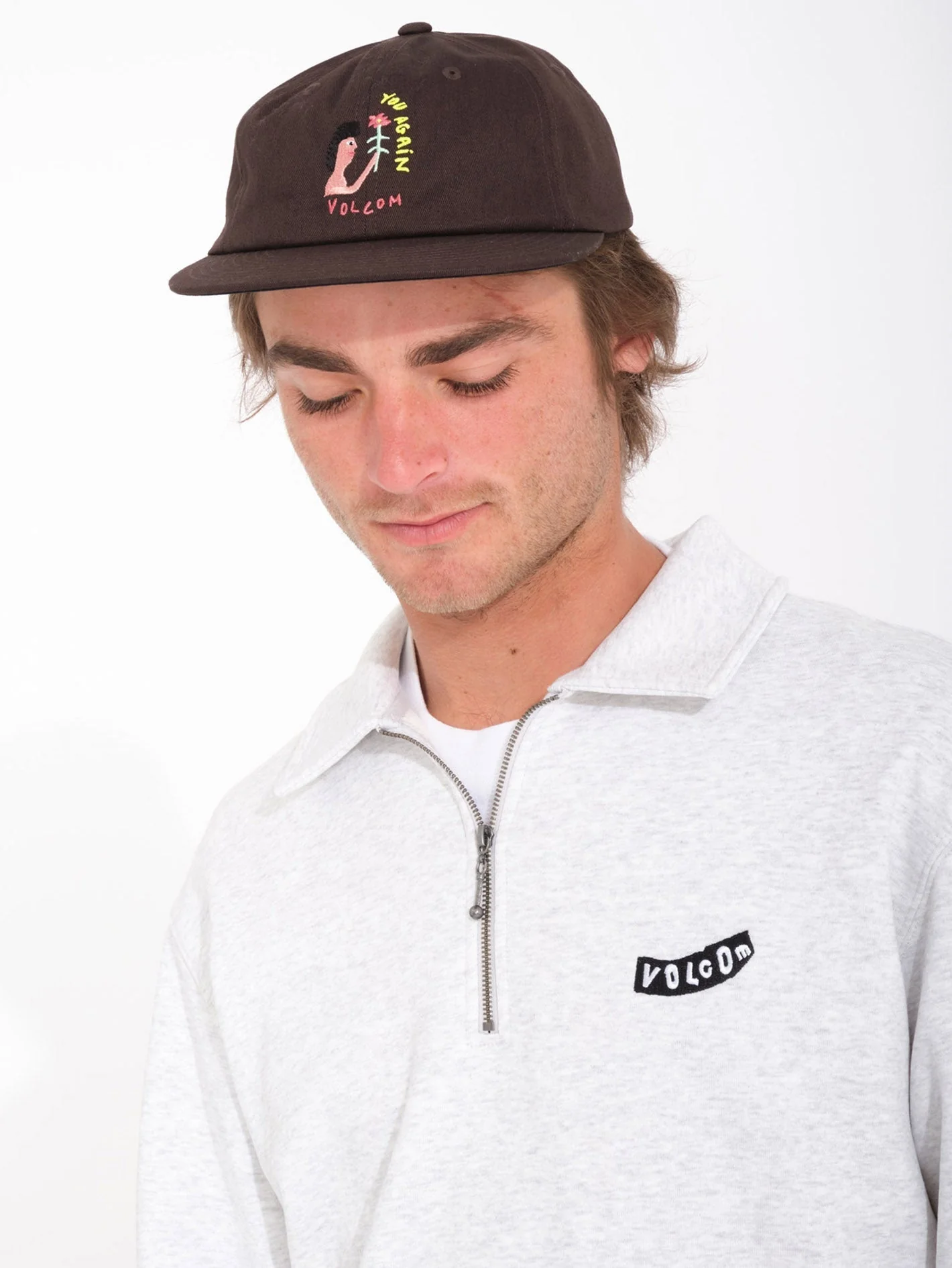Nevermine Terry Sweatshirt - BONE HEATHER - Image 5