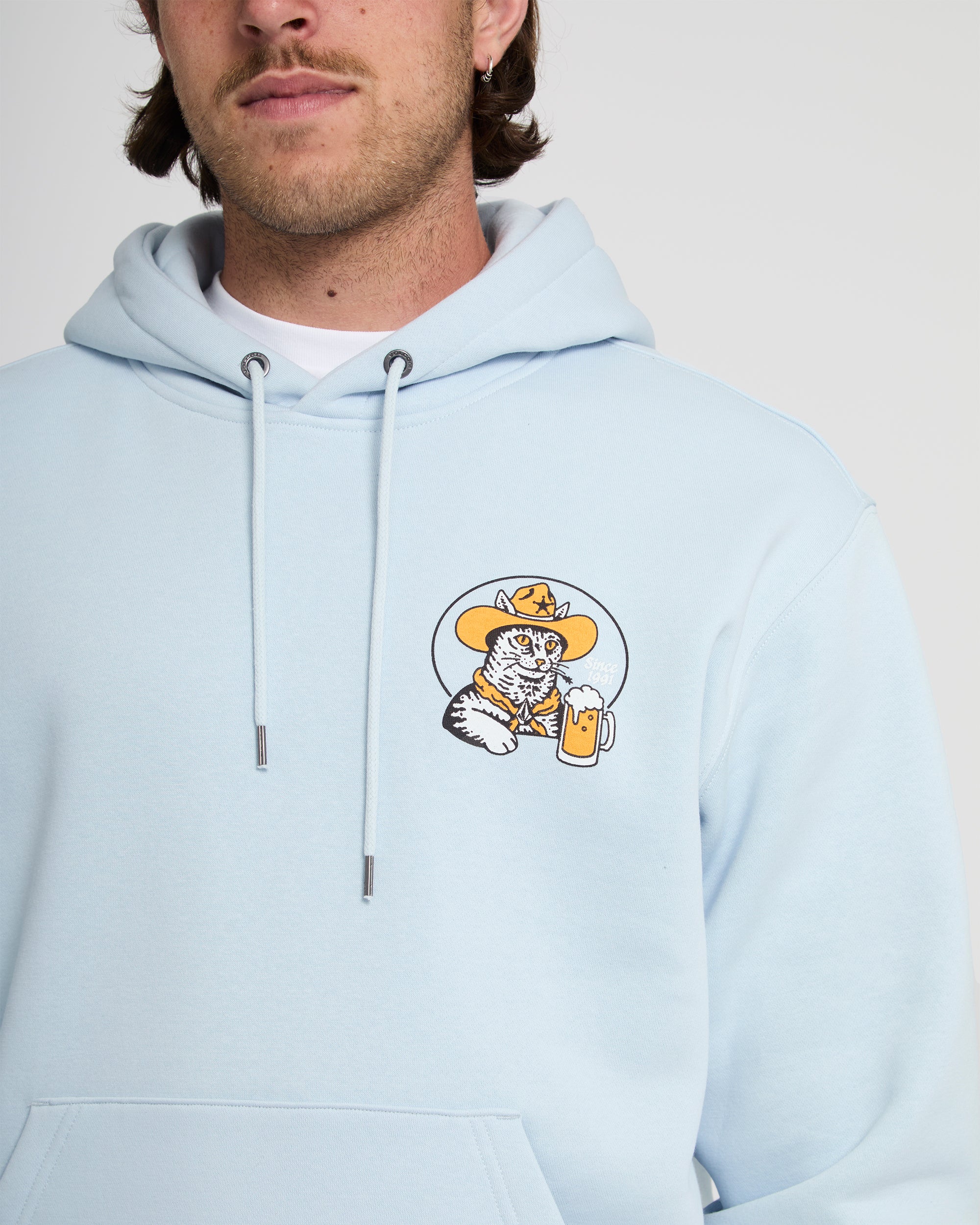 Noder Hoodie - Light Blue Acid - Image 5