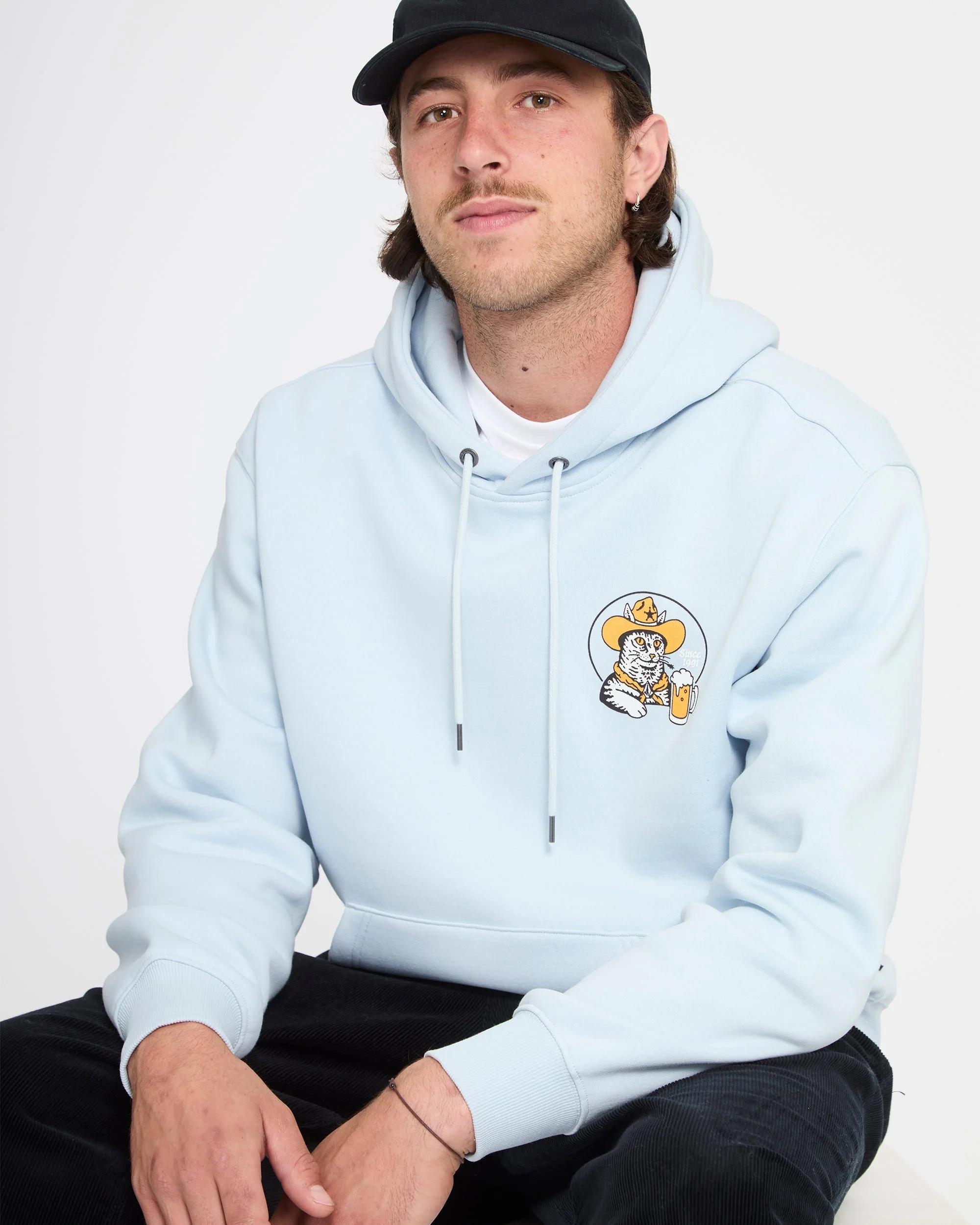 Noder Hoodie - Light Blue Acid - Image 9