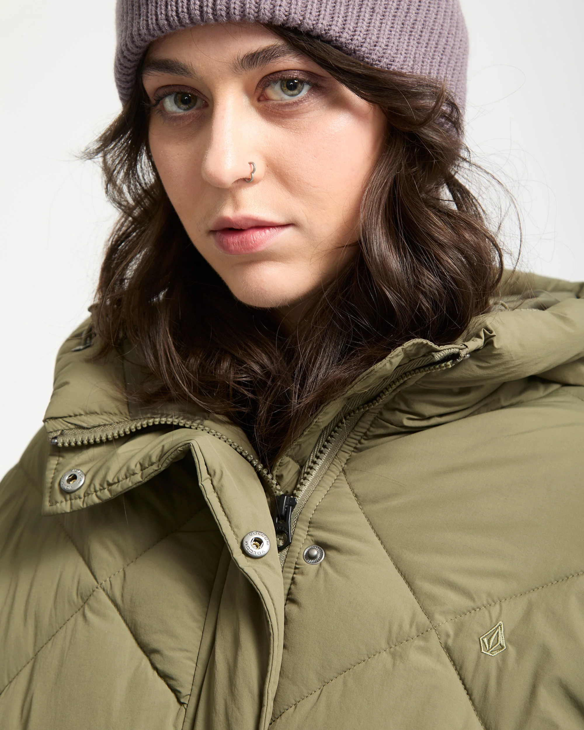 Out Of Boxy Puffer Jacke - Wintermoss - Image 3