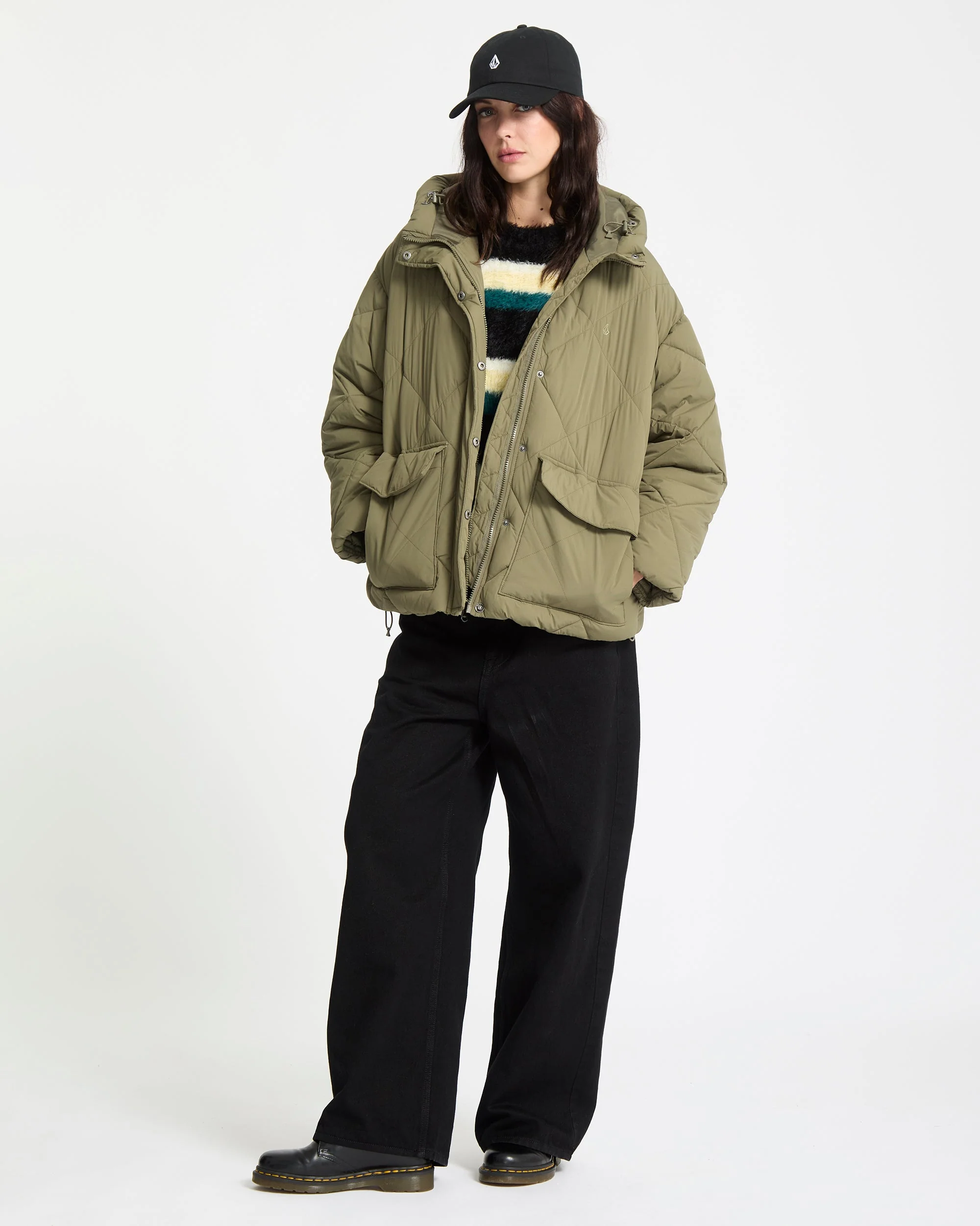 Out Of Boxy Puffer Jacke - Wintermoss - Image 8