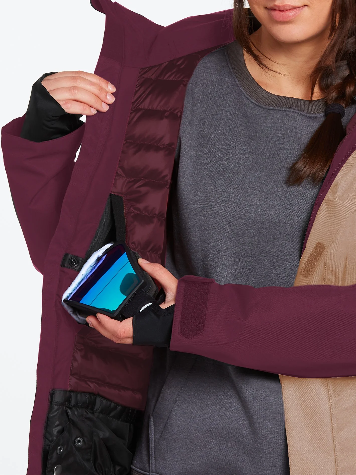 Pine 2L TDS Inf Jacket - COFFEE - Image 9