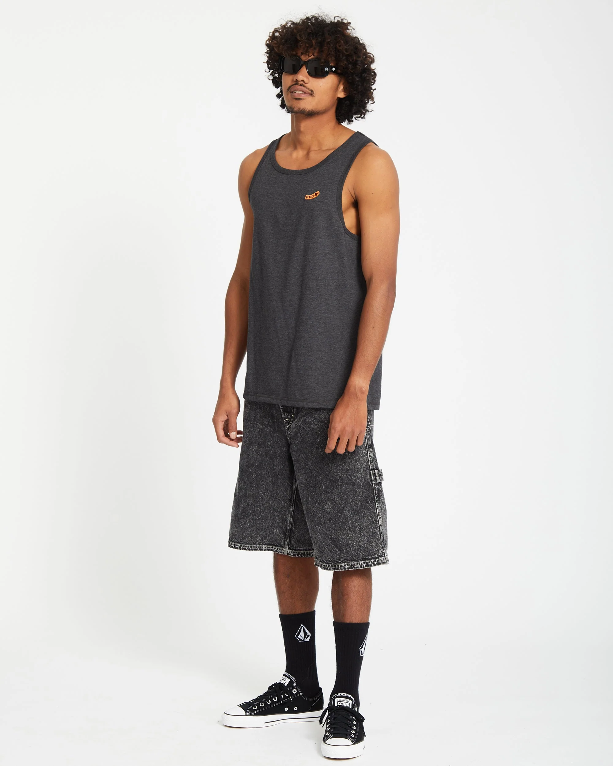 Pistol Stone Tanktop - HEATHER BLACK - Image 6