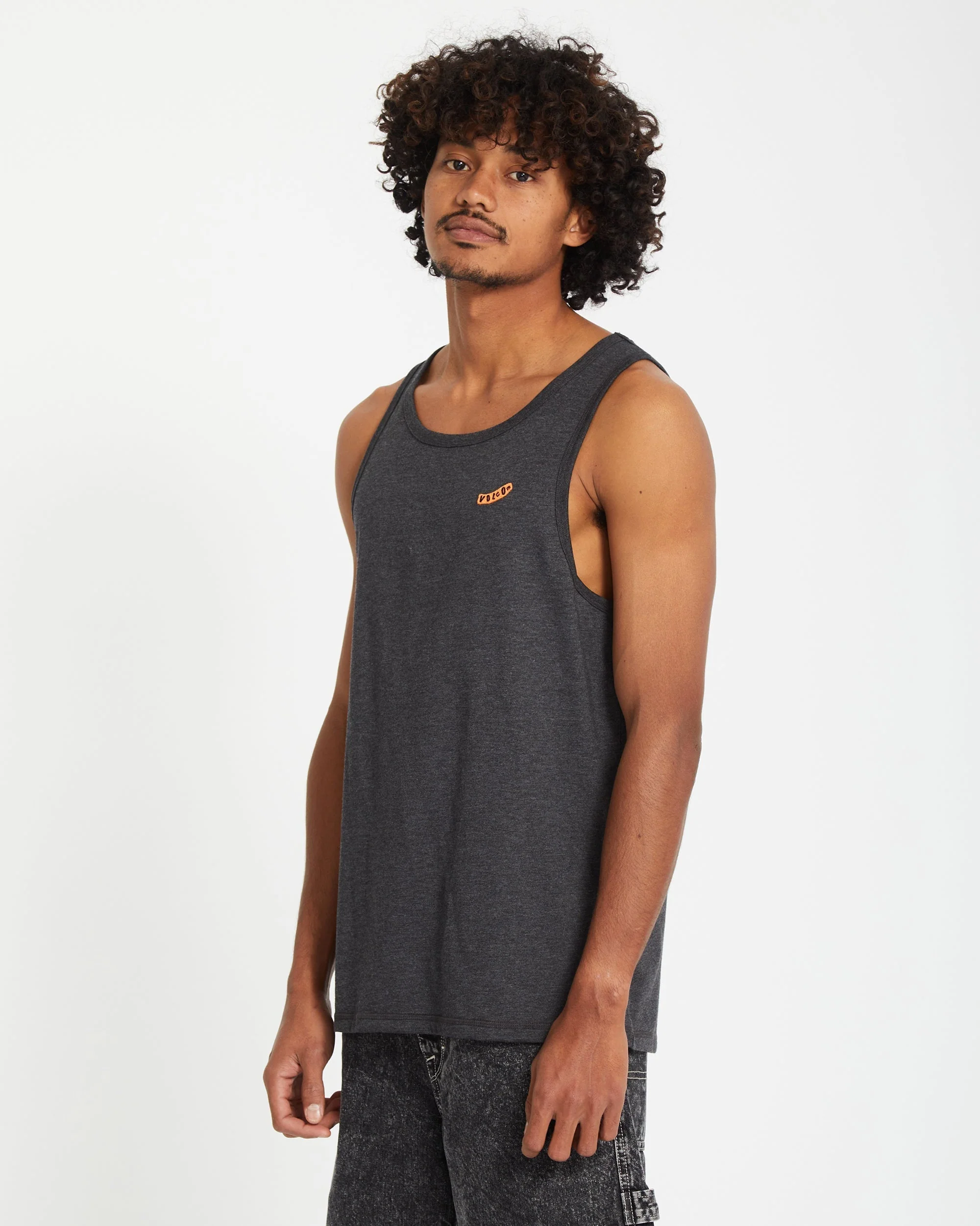Pistol Stone Tanktop - Heather Black - Image 4
