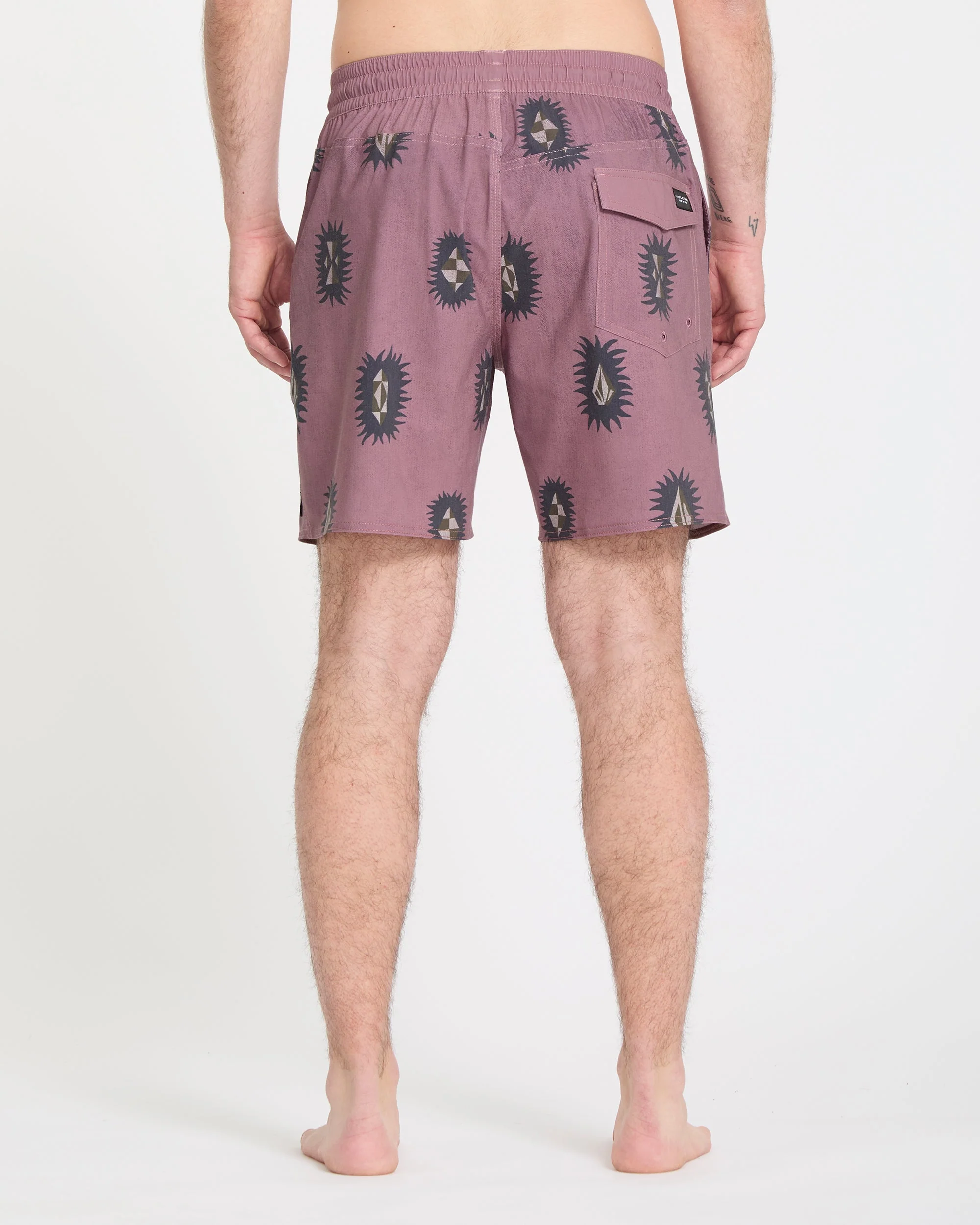 Psyche Cotton Trunk 17" Boardshorts - Stone Rose - Image 2