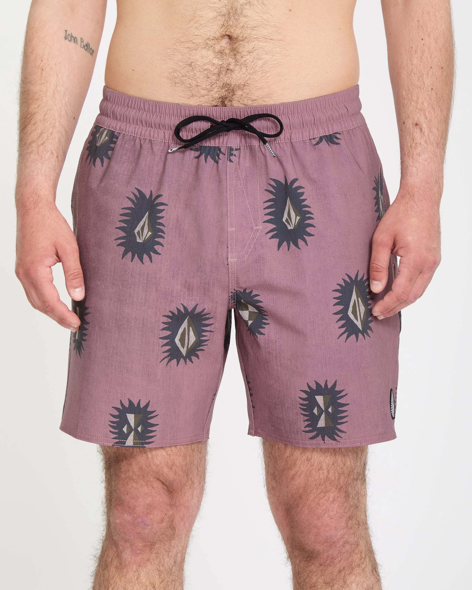Psyche Cotton Trunk 17" Boardshorts - Stone Rose - Image 3