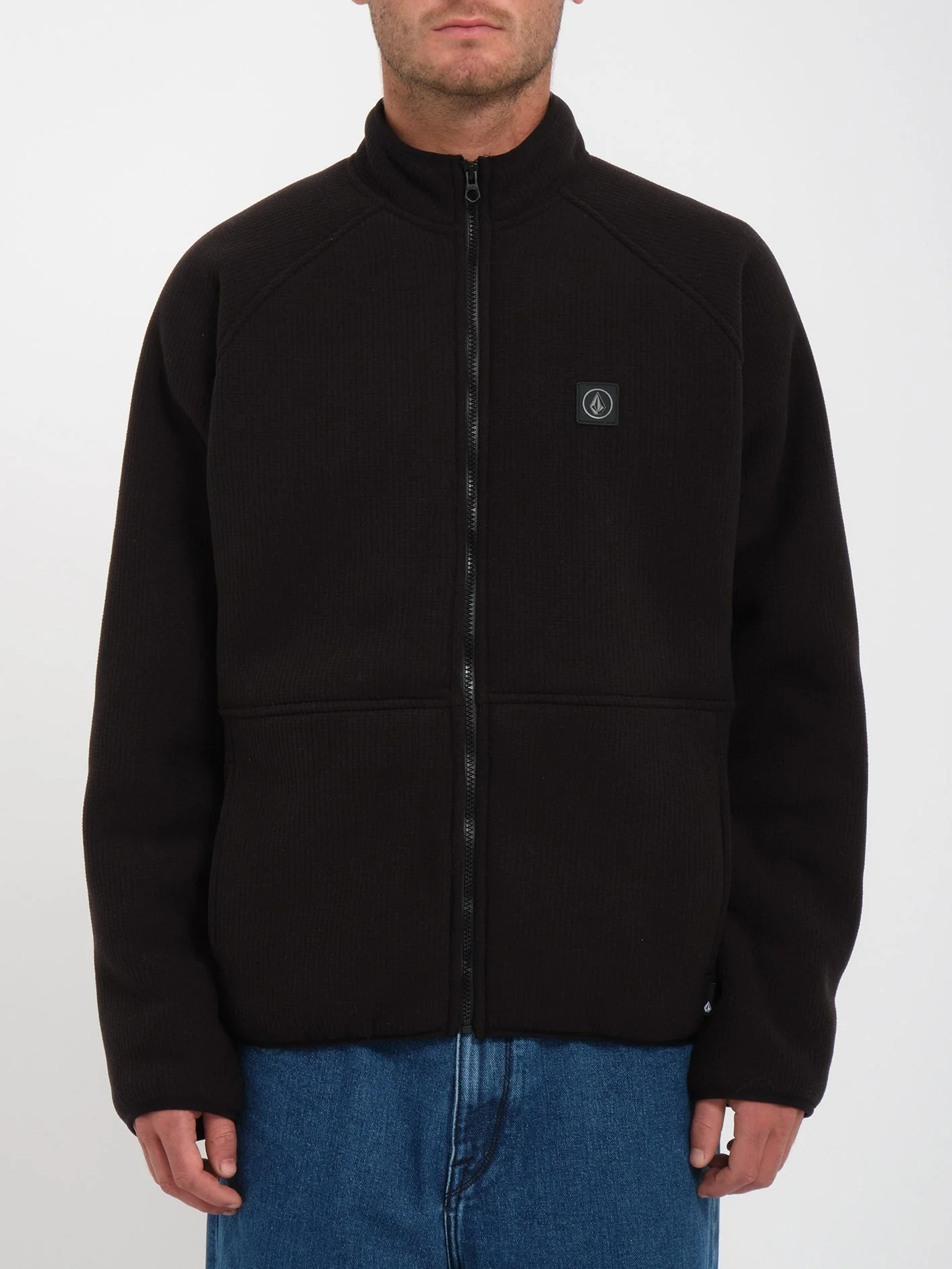 Runtime Grid Zip Sherpa Sweatshirt - BLACK - Image 8