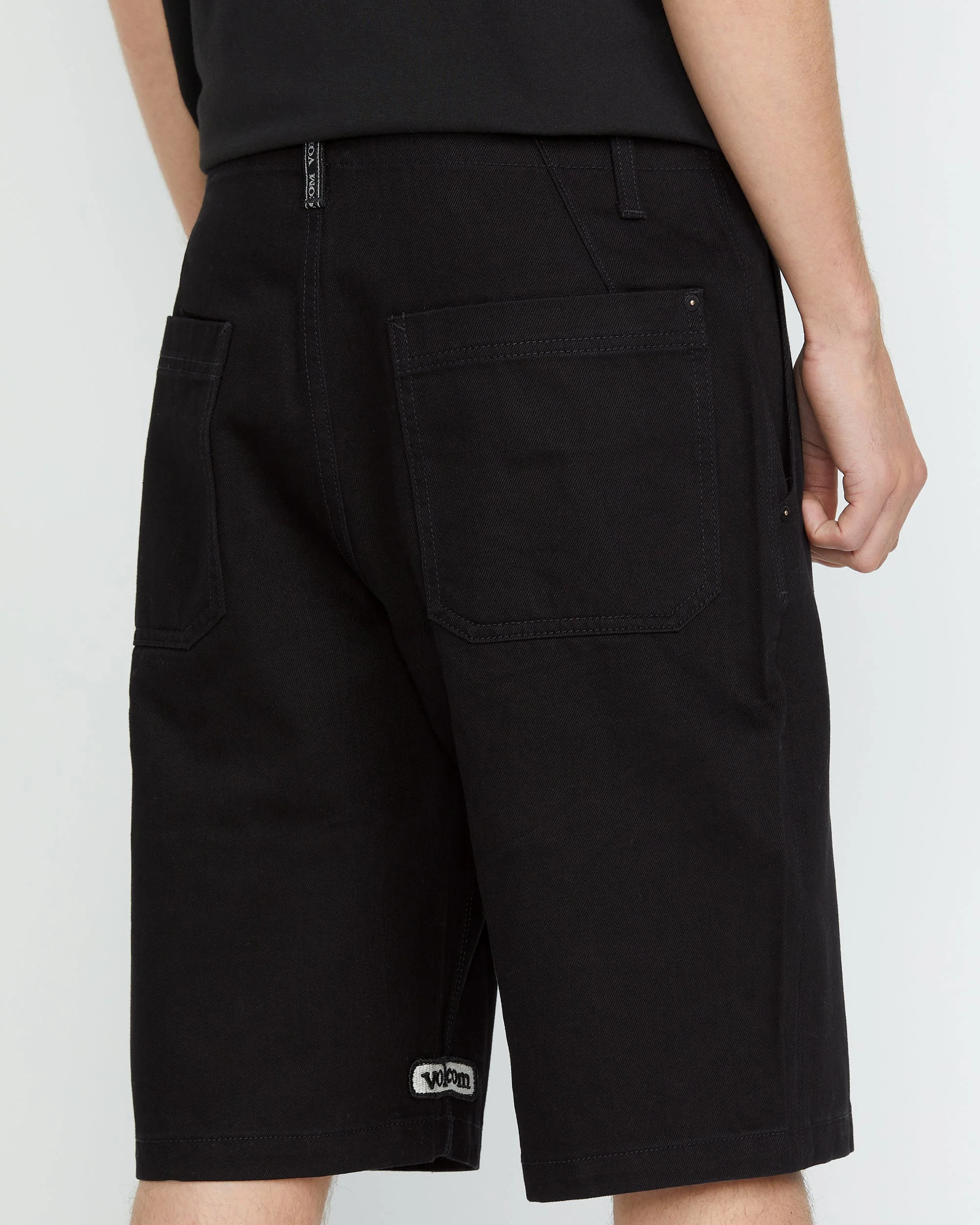 Sawhorse Denim Shorts - BLACK - Image 5