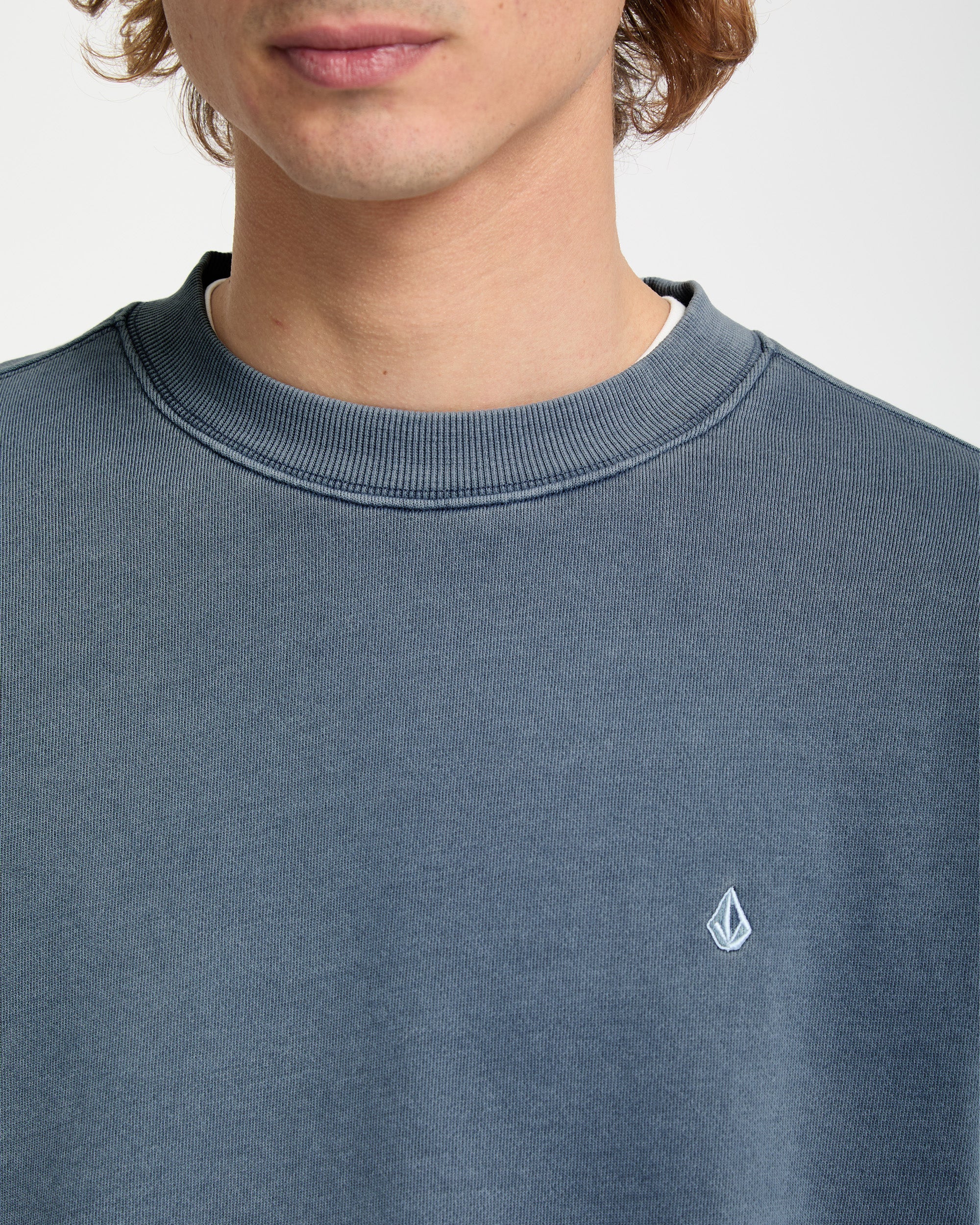 Single Stone Fleece-Sweatshirt - Blue Wash - Image 3