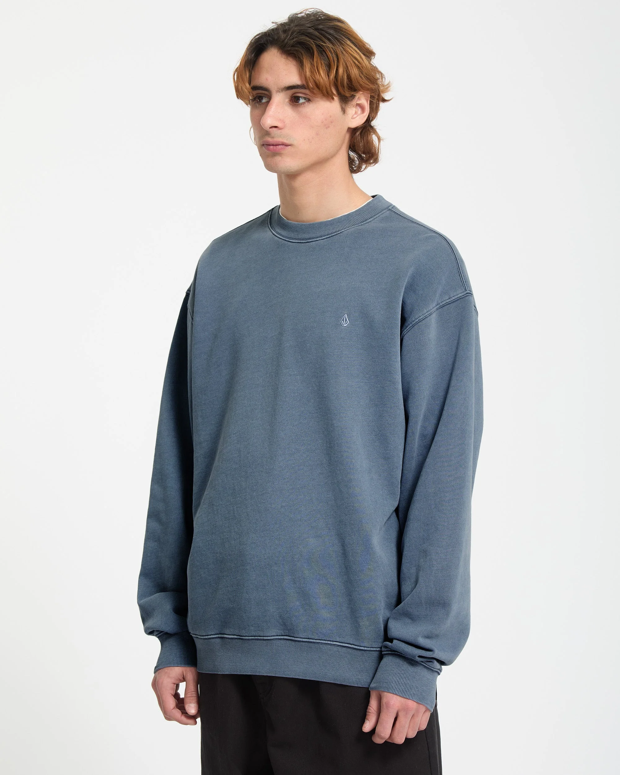 Single Stone Fleece-Sweatshirt - Blue Wash - Image 5