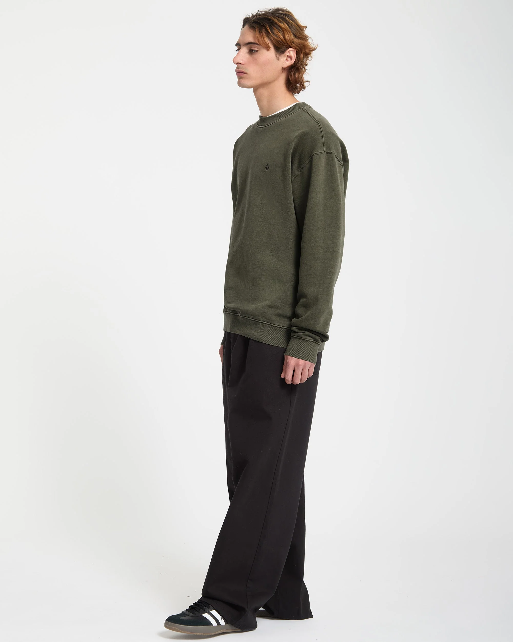 Single Stone Fleece-Sweatshirt - Dark Olive - Image 4