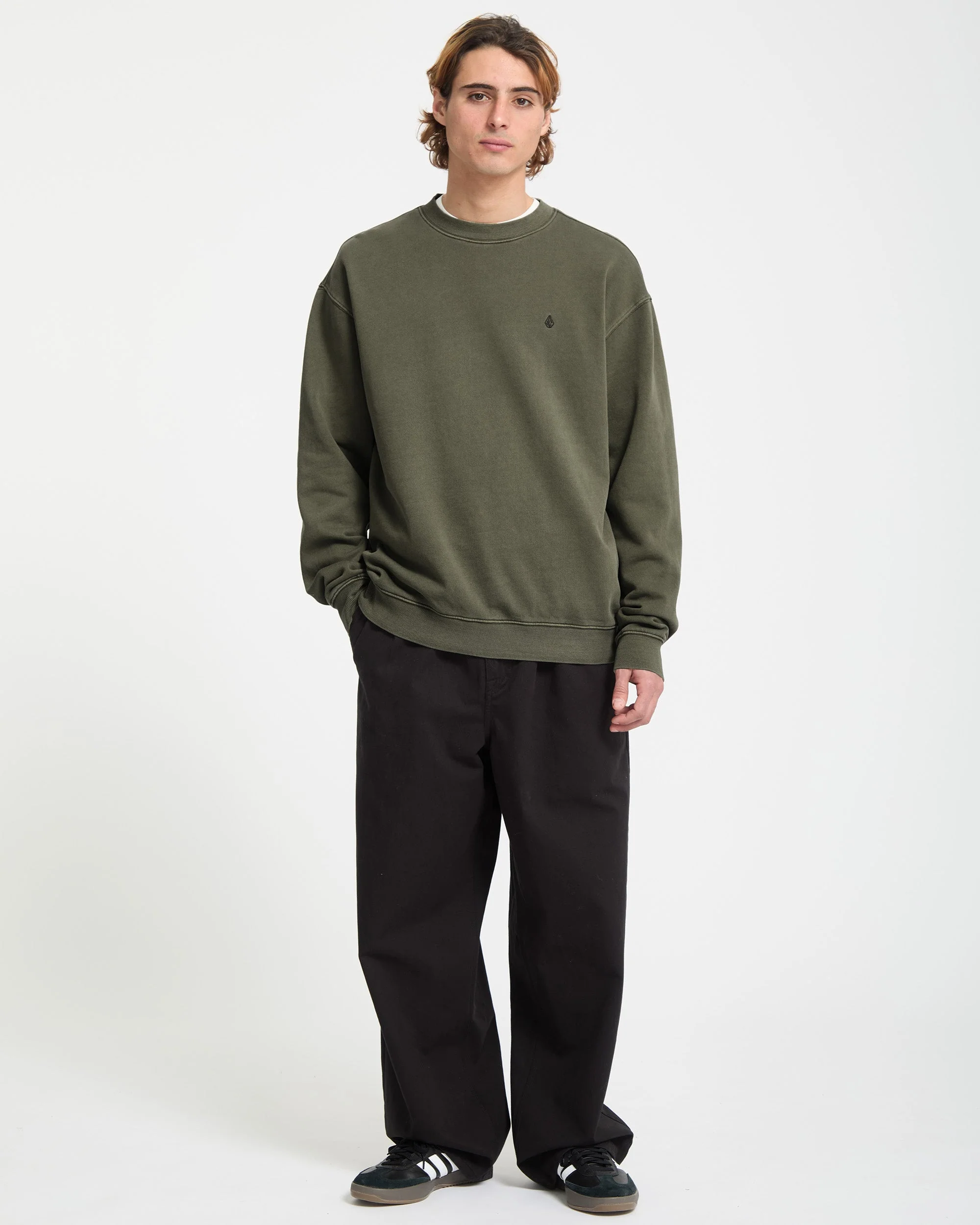 Single Stone Fleece-Sweatshirt - Dark Olive - Image 5