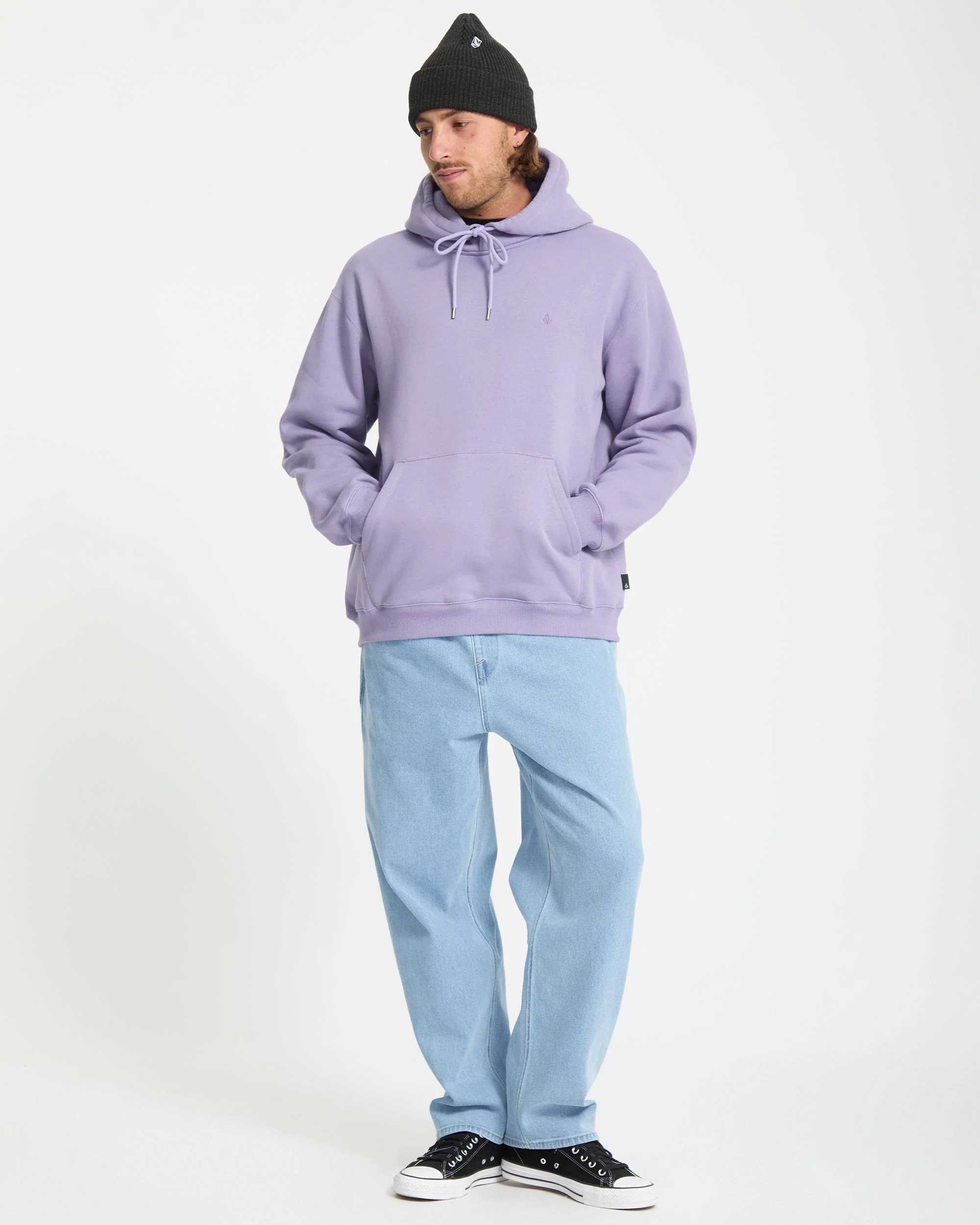 Single Stone Hoodie - Purple Ash - Image 7